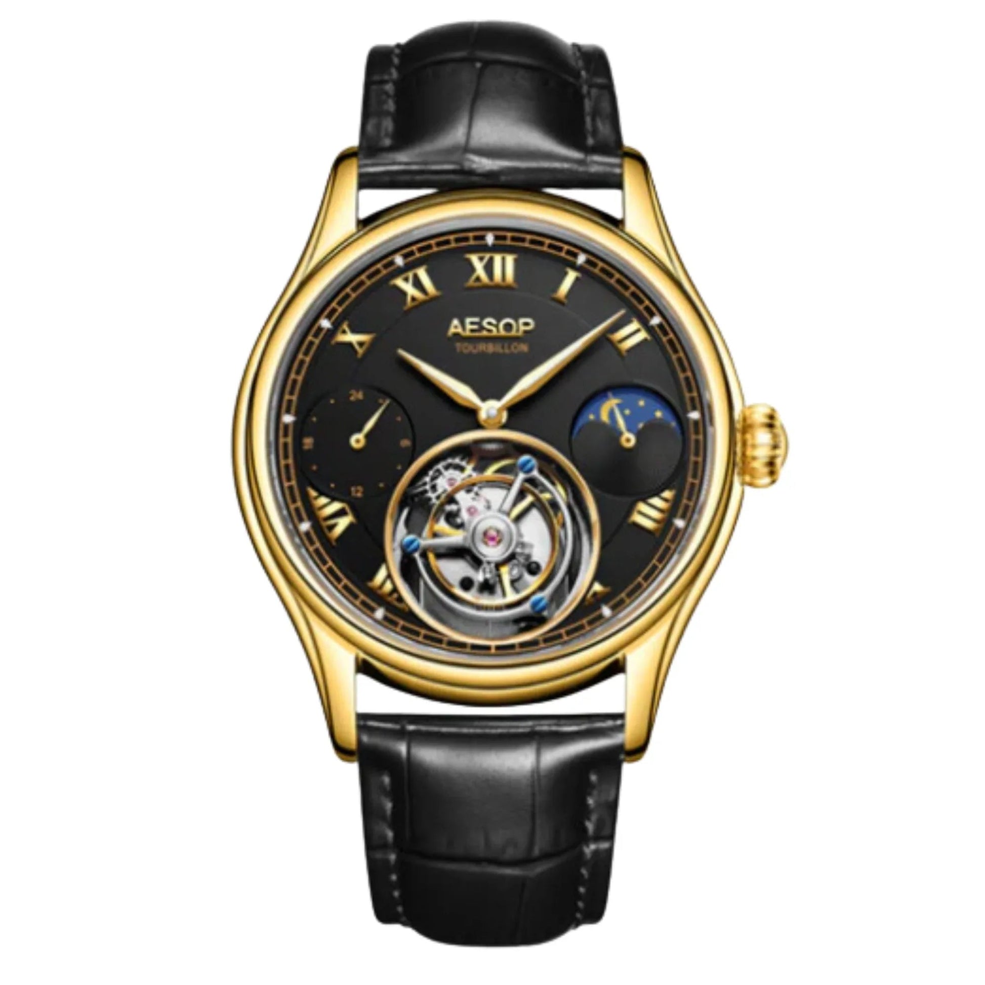 AESOP GMT Multifunction 100% Original Tourbillon 7020 watch - DREAM WATCHES