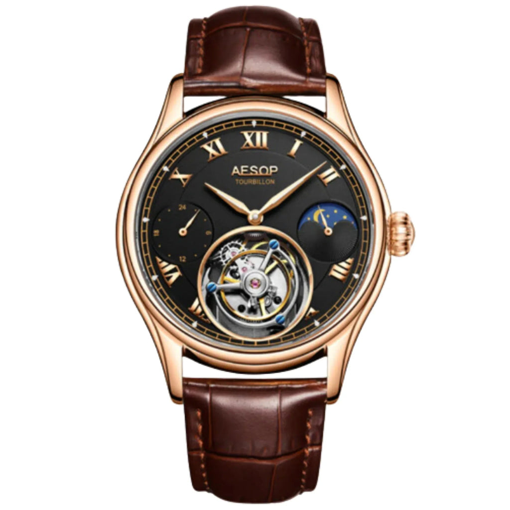 AESOP GMT Multifunction 100% Original Tourbillon 7020 watch - DREAM WATCHES