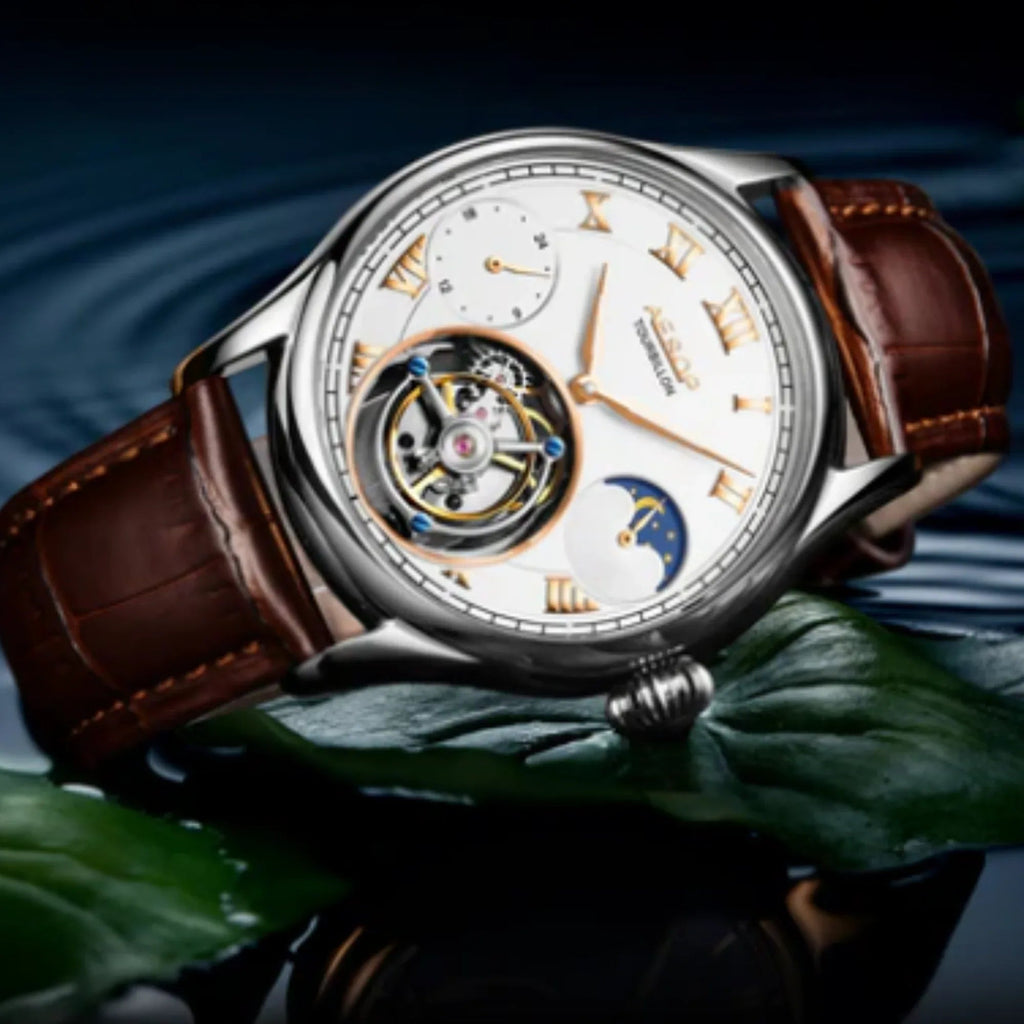 AESOP GMT Multifunction 100% Original Tourbillon 7020 watch - DREAM WATCHES