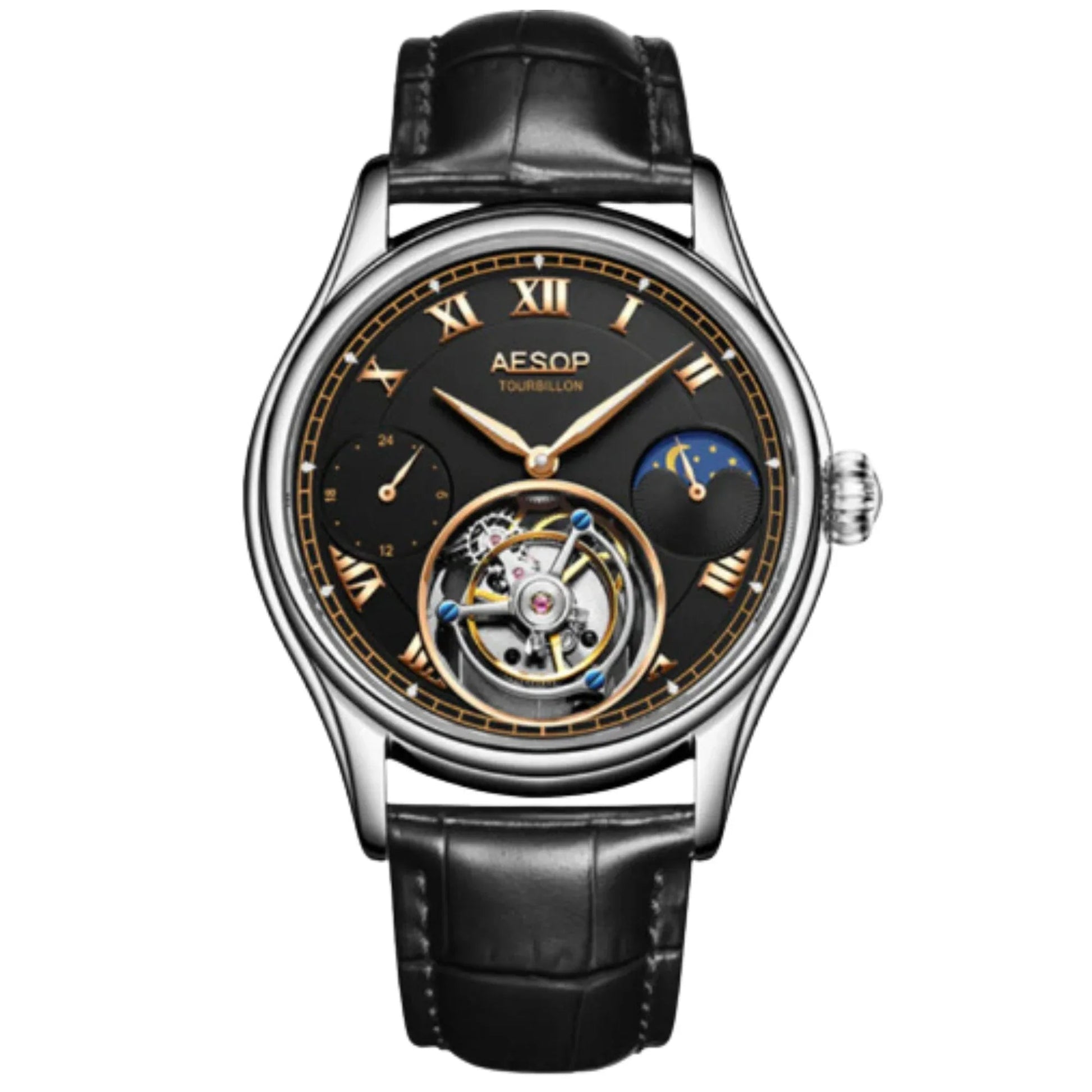 AESOP GMT Multifunction 100% Original Tourbillon 7020 watch - DREAM WATCHES