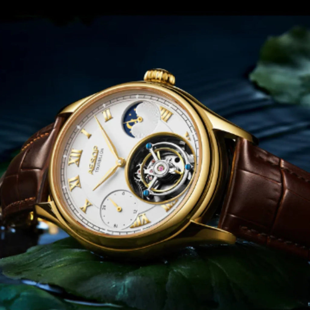 AESOP GMT Multifunction 100% Original Tourbillon 7020 watch - DREAM WATCHES