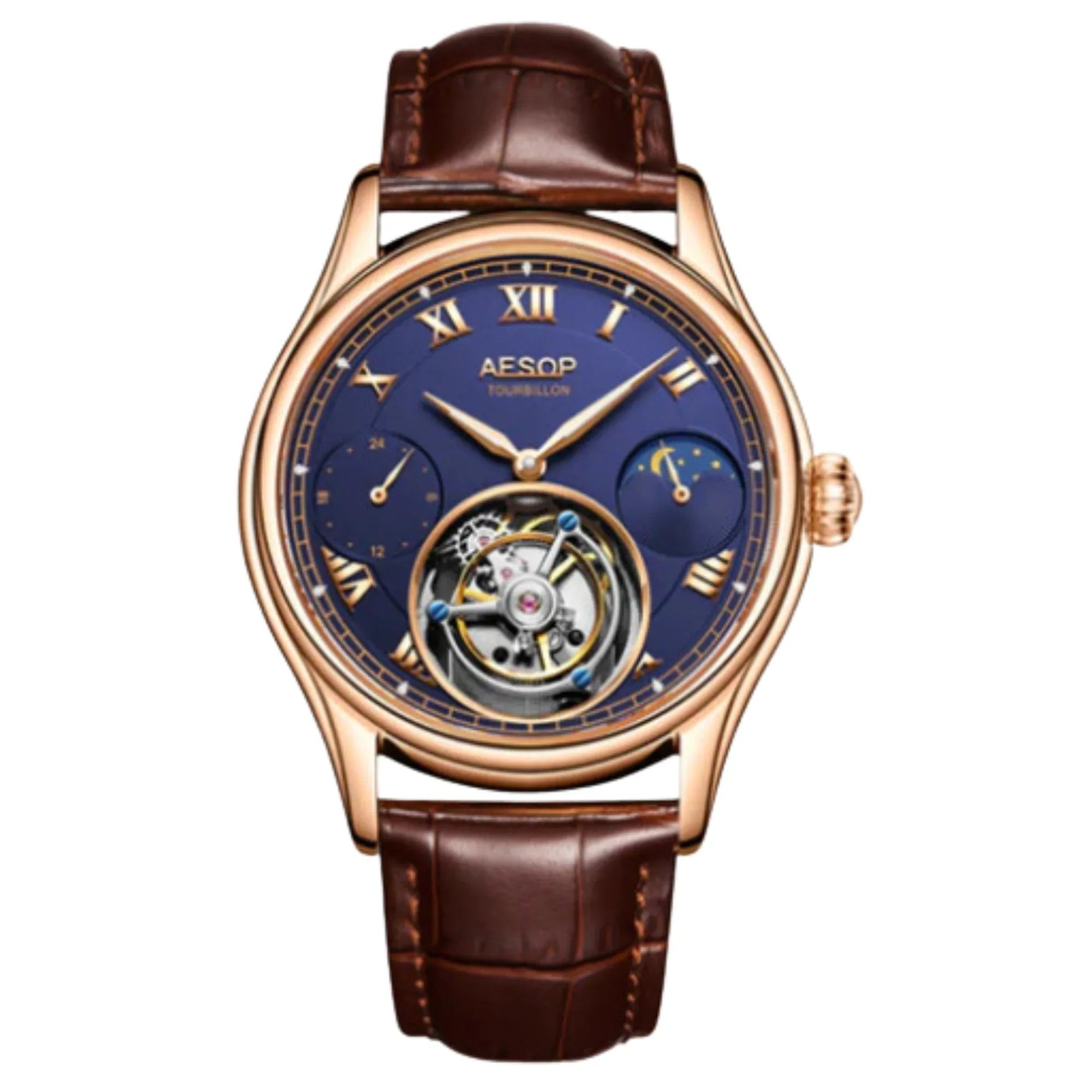 AESOP GMT Multifunction 100% Original Tourbillon 7020 watch - DREAM WATCHES