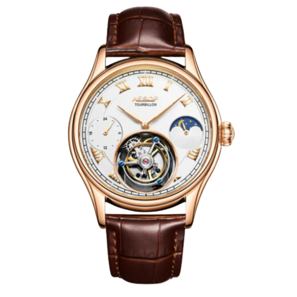AESOP GMT Multifunction 100% Original Tourbillon 7020 watch - DREAM WATCHES