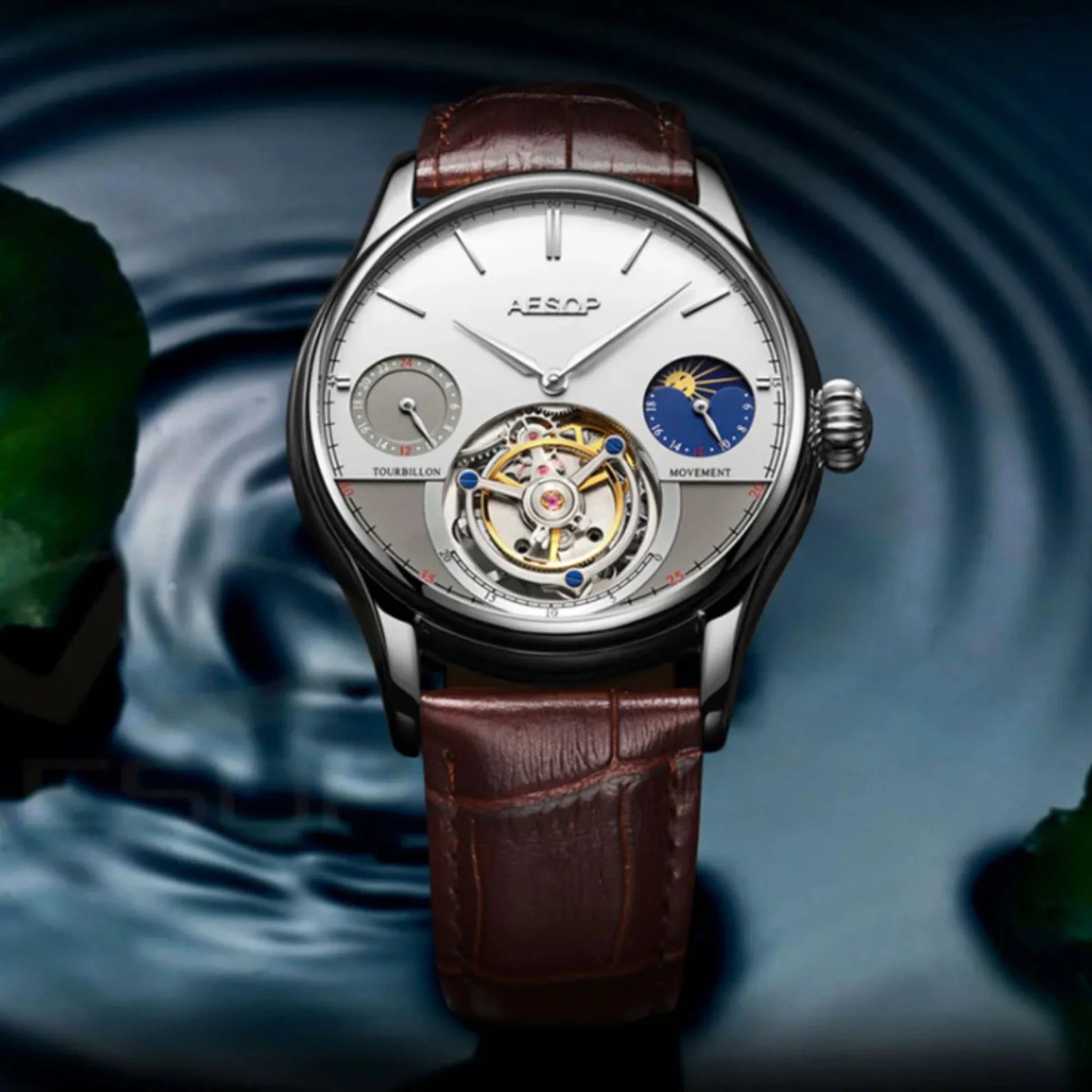 AESOP GMT Multifunction Original Tourbillon watch 7023 - DREAM WATCHES