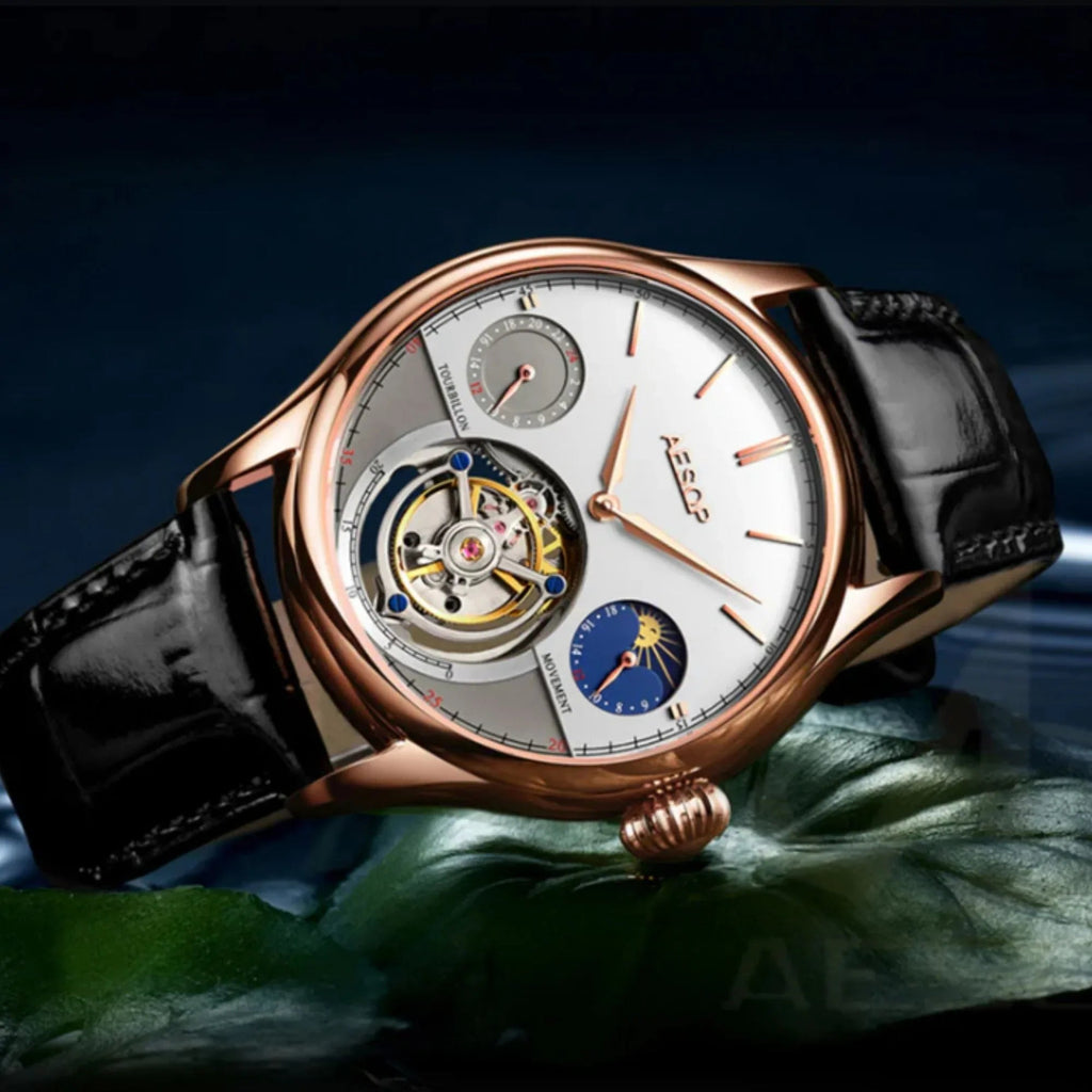 AESOP GMT Multifunction Original Tourbillon watch 7023 - DREAM WATCHES