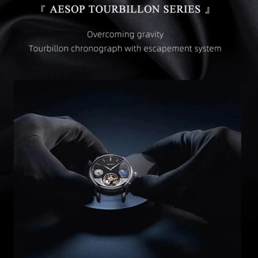 AESOP GMT Multifunction Original Tourbillon watch 7023 - DREAM WATCHES