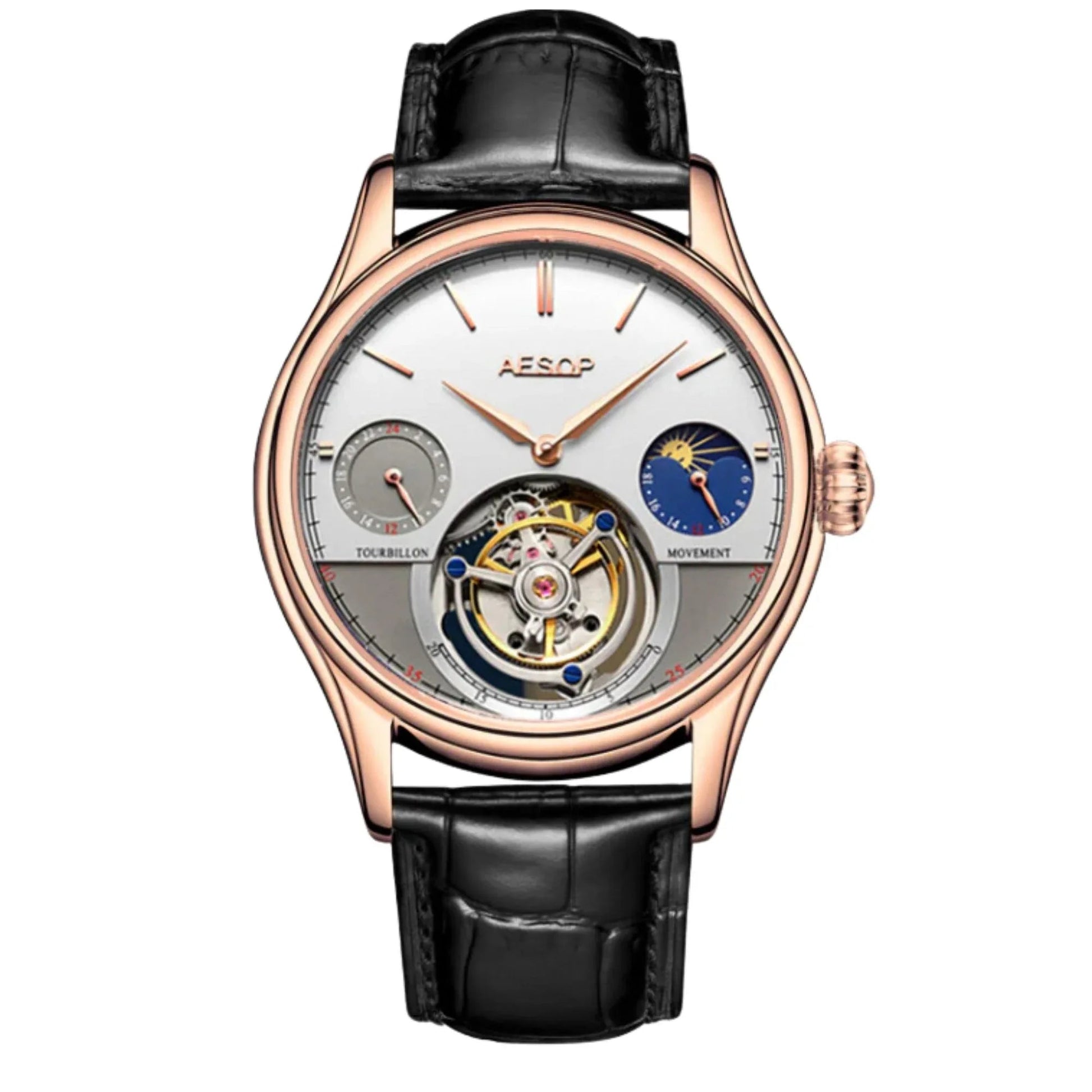 AESOP GMT Multifunction Original Tourbillon watch 7023 - DREAM WATCHES