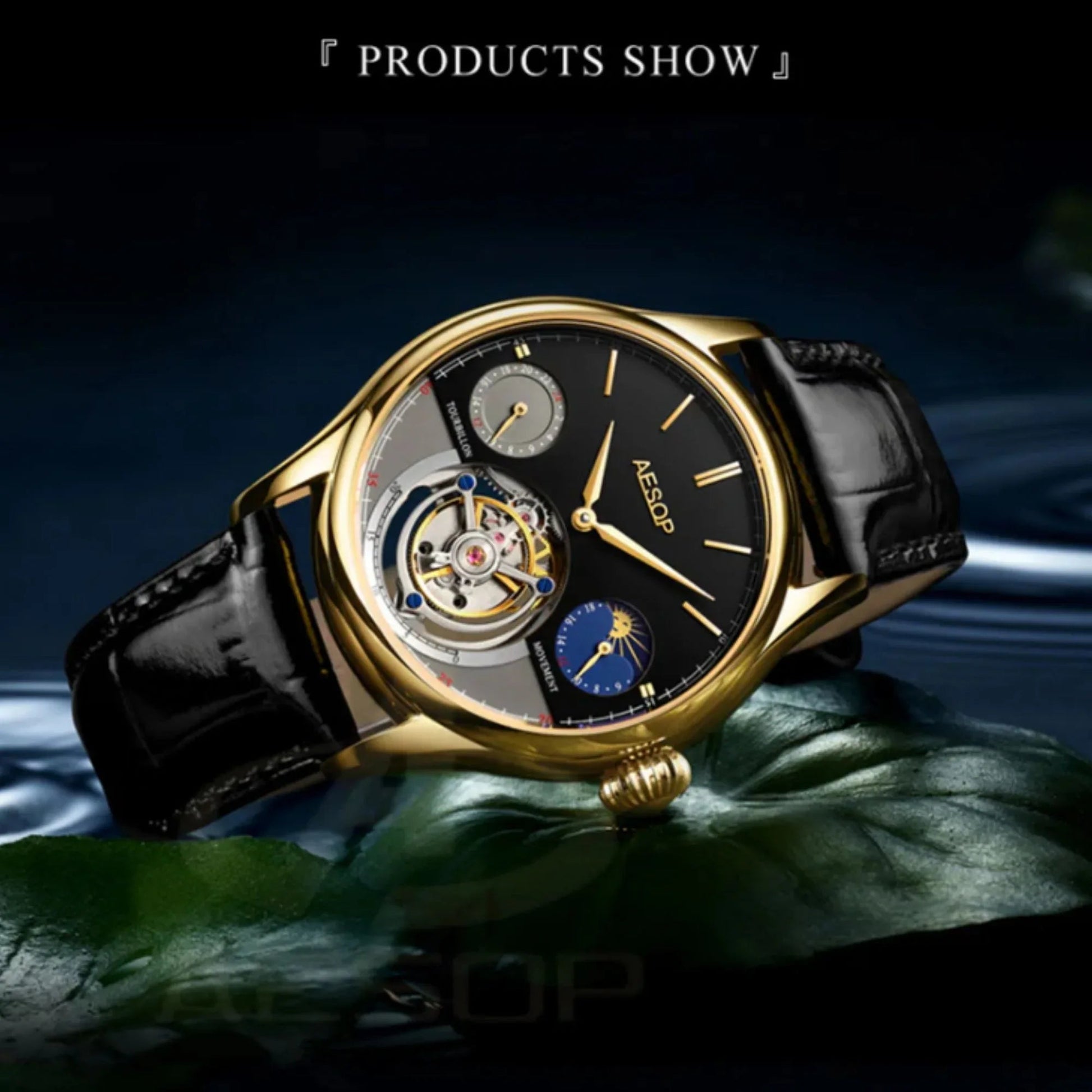 AESOP GMT Multifunction Original Tourbillon watch 7023 - DREAM WATCHES