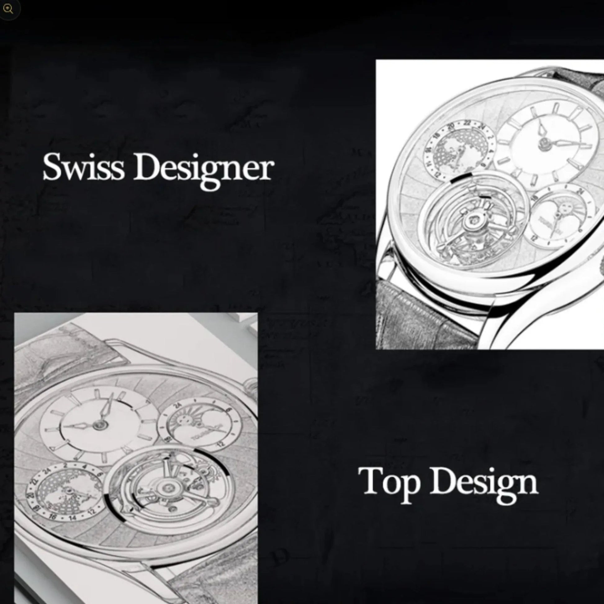 Aesop GMT Tourbillon Pearl Dial Multifunction watch 7017 - DREAM WATCHES