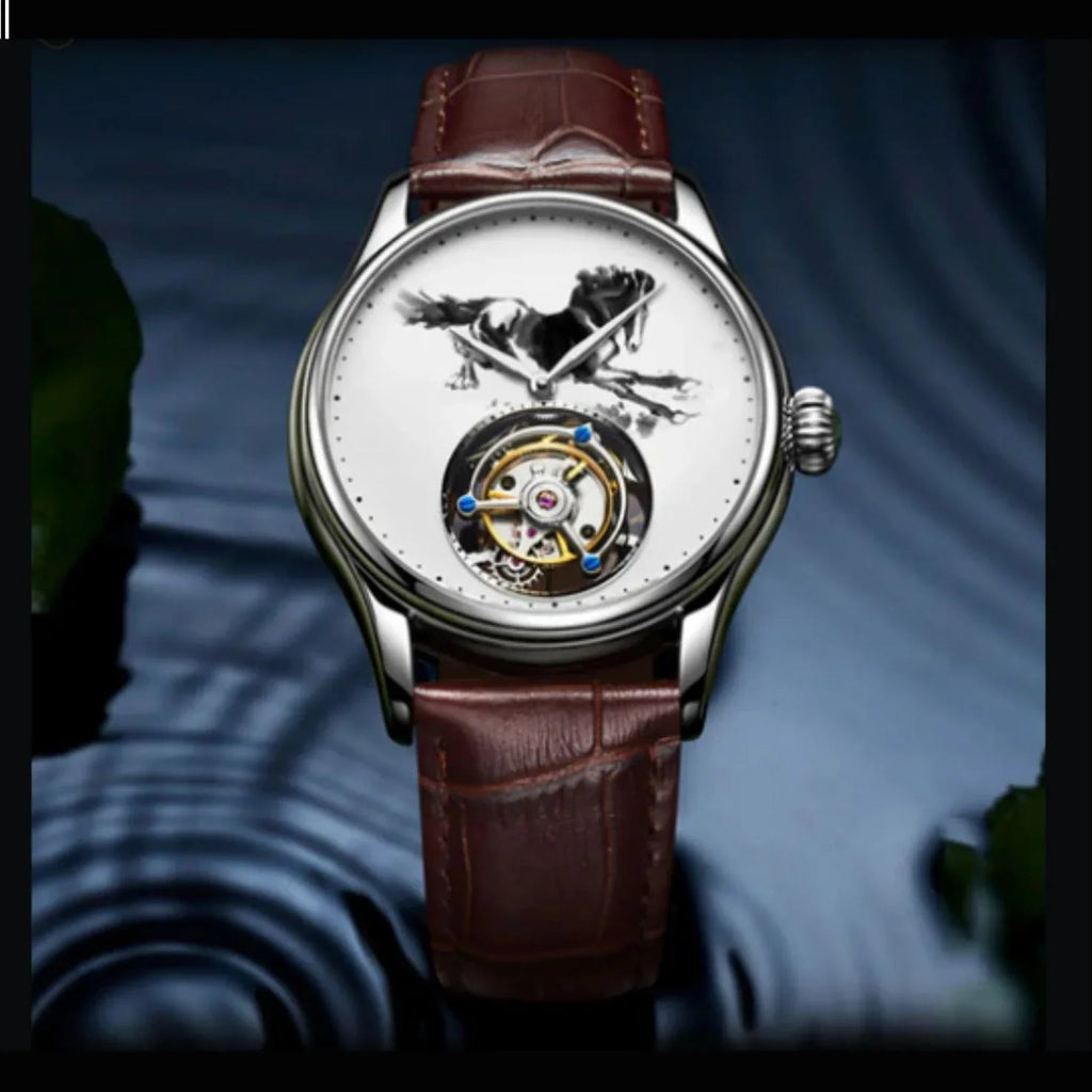 AESOP Ink Painting Tourbillon Horse watch 7010 - DREAM WATCHES