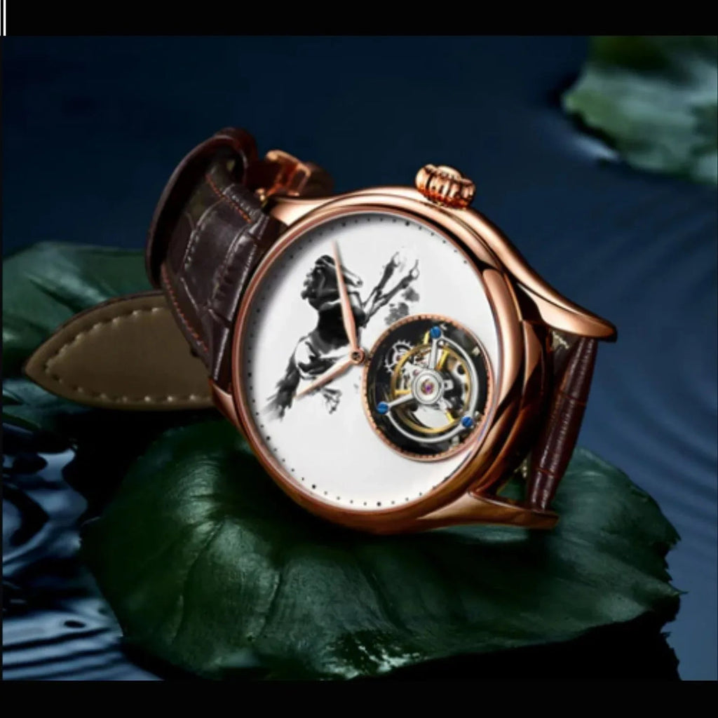 AESOP Ink Painting Tourbillon Horse watch 7010 - DREAM WATCHES