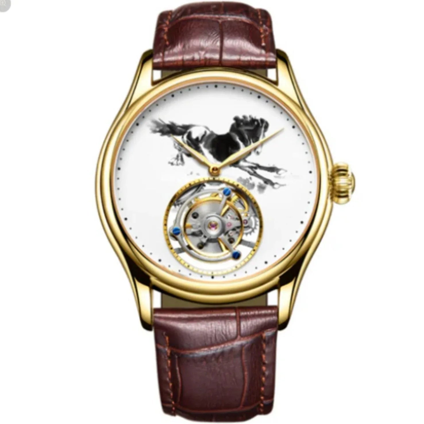 AESOP Ink Painting Tourbillon Horse watch 7010 - DREAM WATCHES