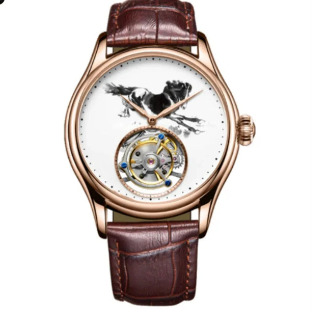 AESOP Ink Painting Tourbillon Horse watch 7010 - DREAM WATCHES