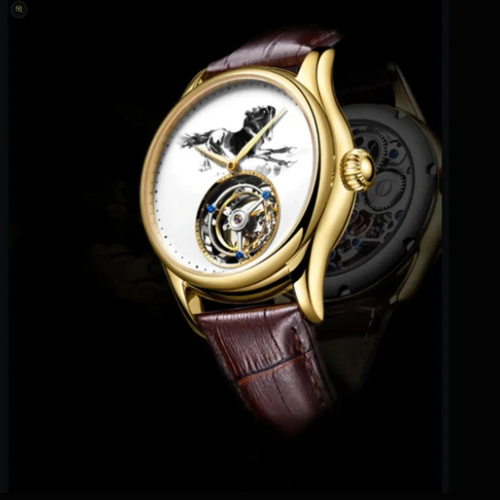 AESOP Ink Painting Tourbillon Horse watch 7010 - DREAM WATCHES