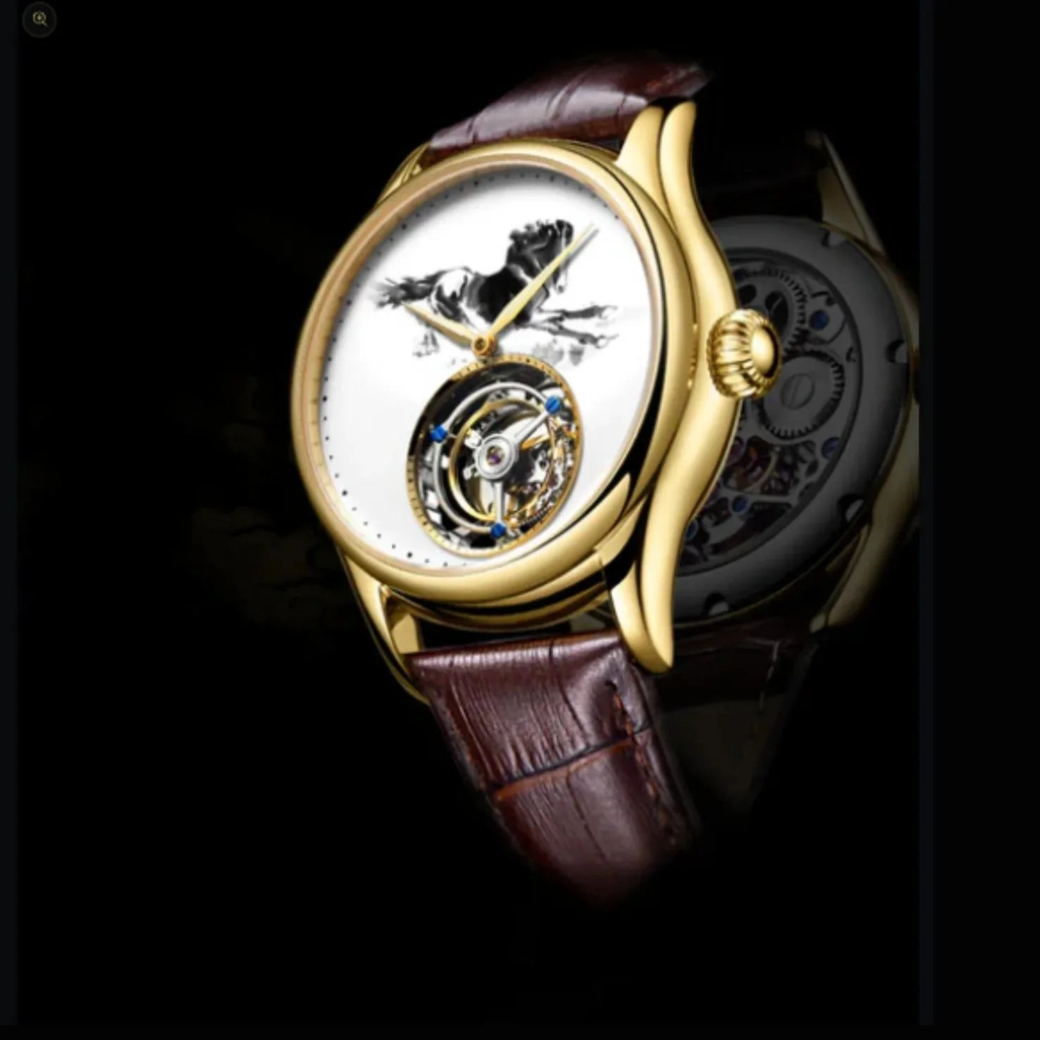 AESOP Ink Painting Tourbillon Horse watch 7010 - DREAM WATCHES