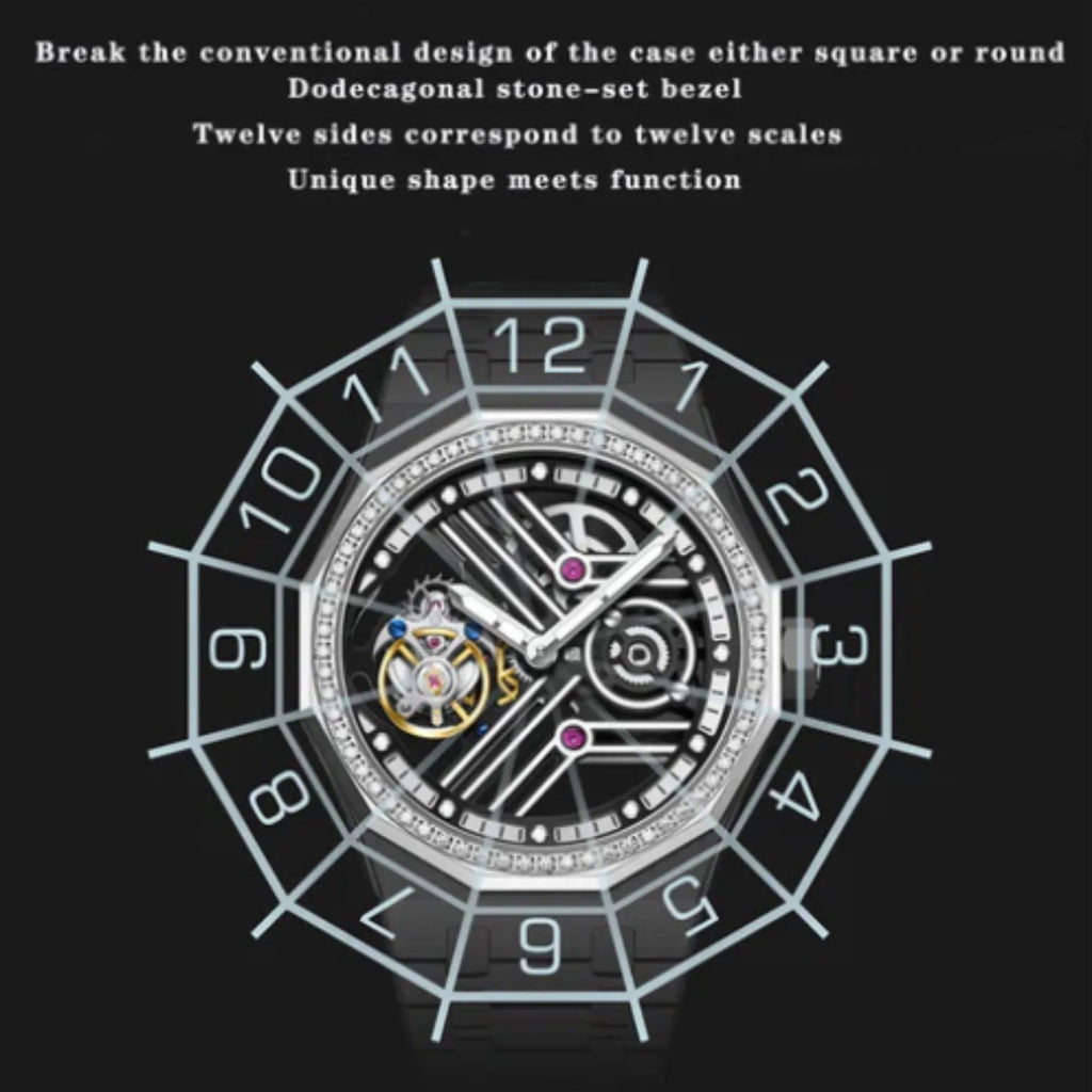 Aesop Original 9 Clock Crystal Tourbillon 7055 - DREAM WATCHES