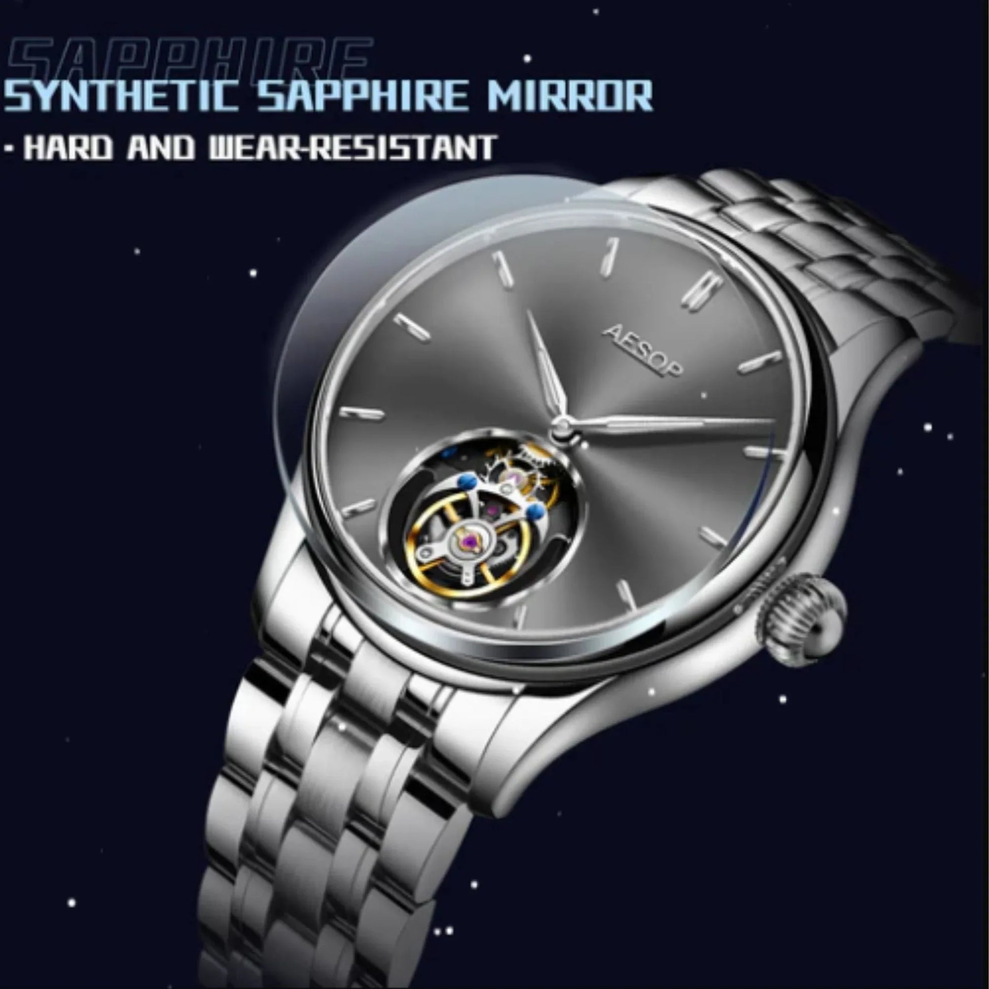 AESOP Original diamond tourbillon movement watch 7040 - DREAM WATCHES