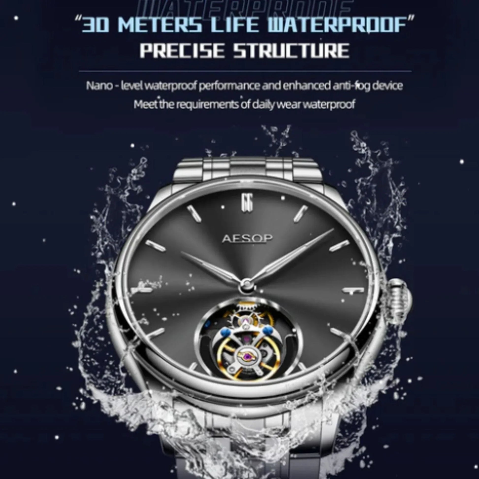 AESOP Original diamond tourbillon movement watch 7040 - DREAM WATCHES
