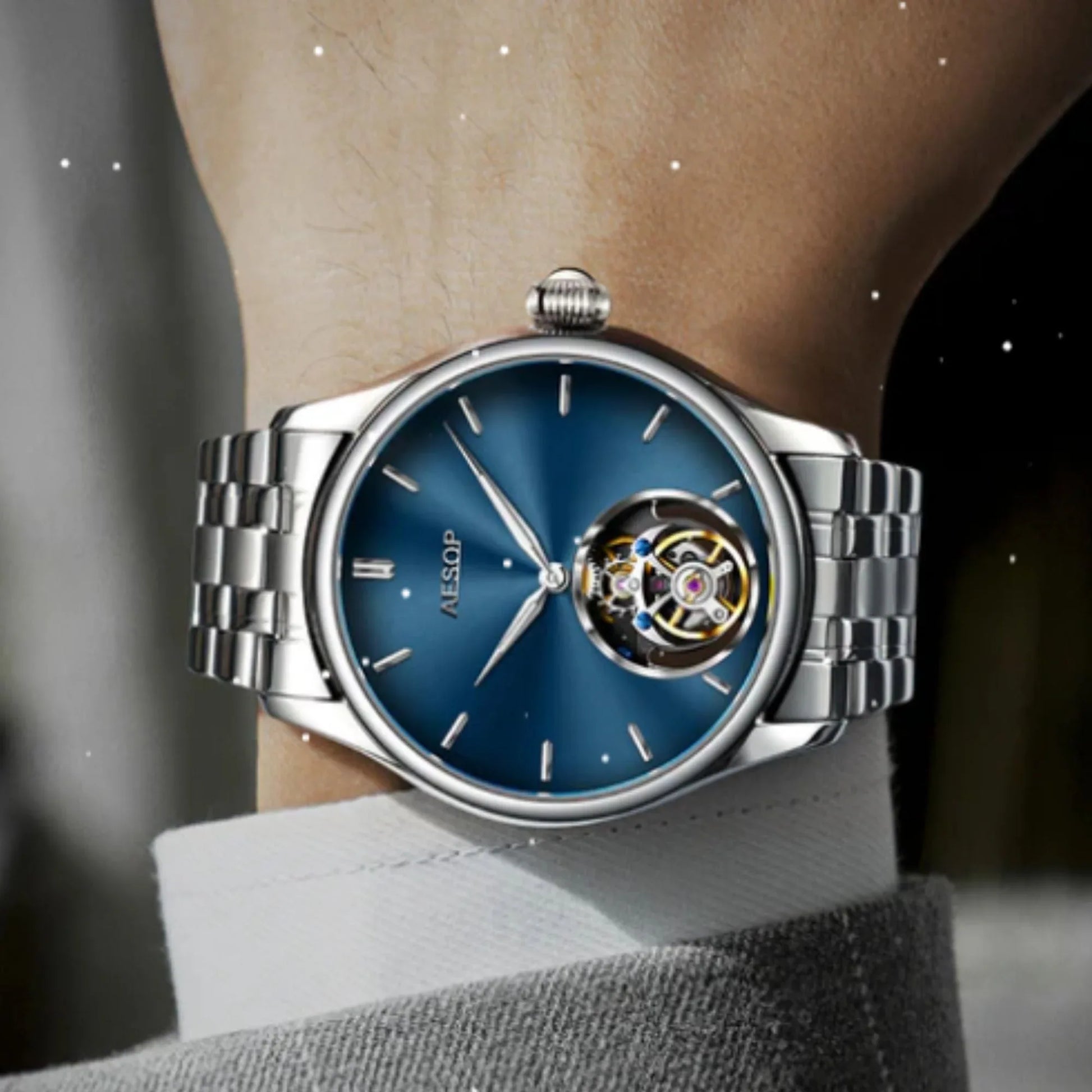 AESOP Original diamond tourbillon movement watch 7040 - DREAM WATCHES