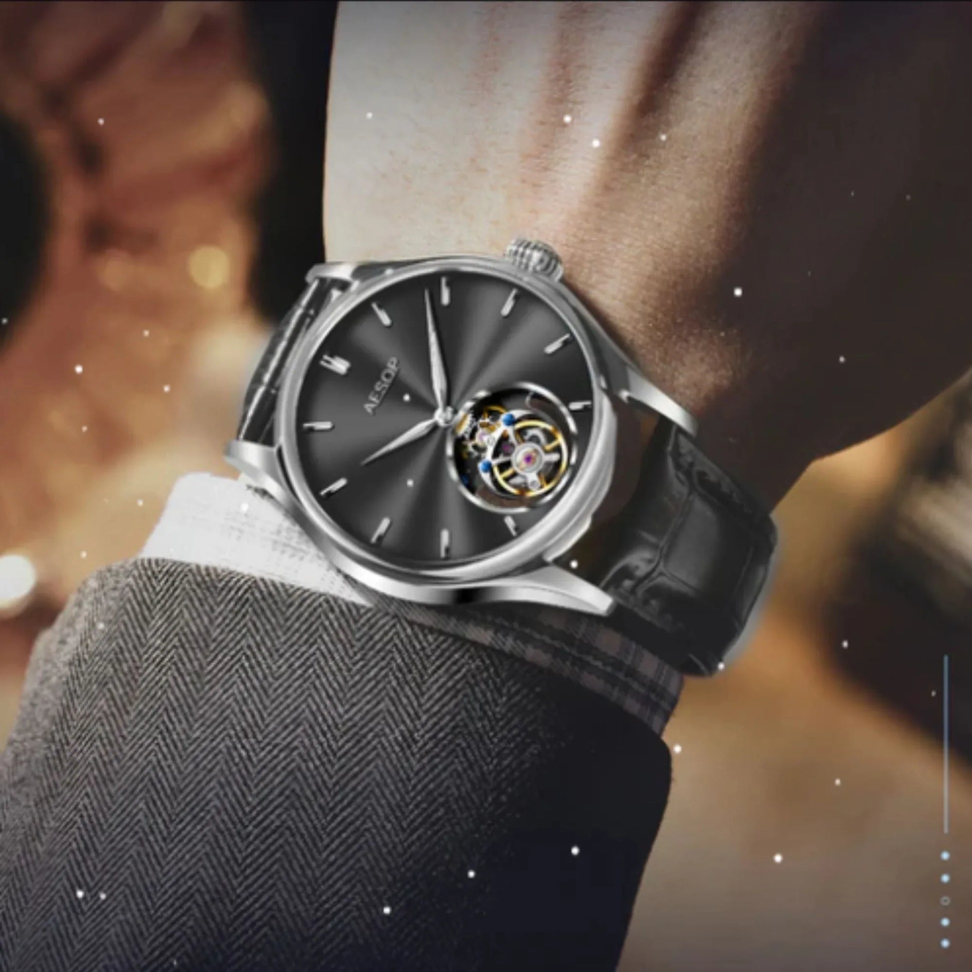 AESOP Original diamond tourbillon movement watch 7040 - DREAM WATCHES