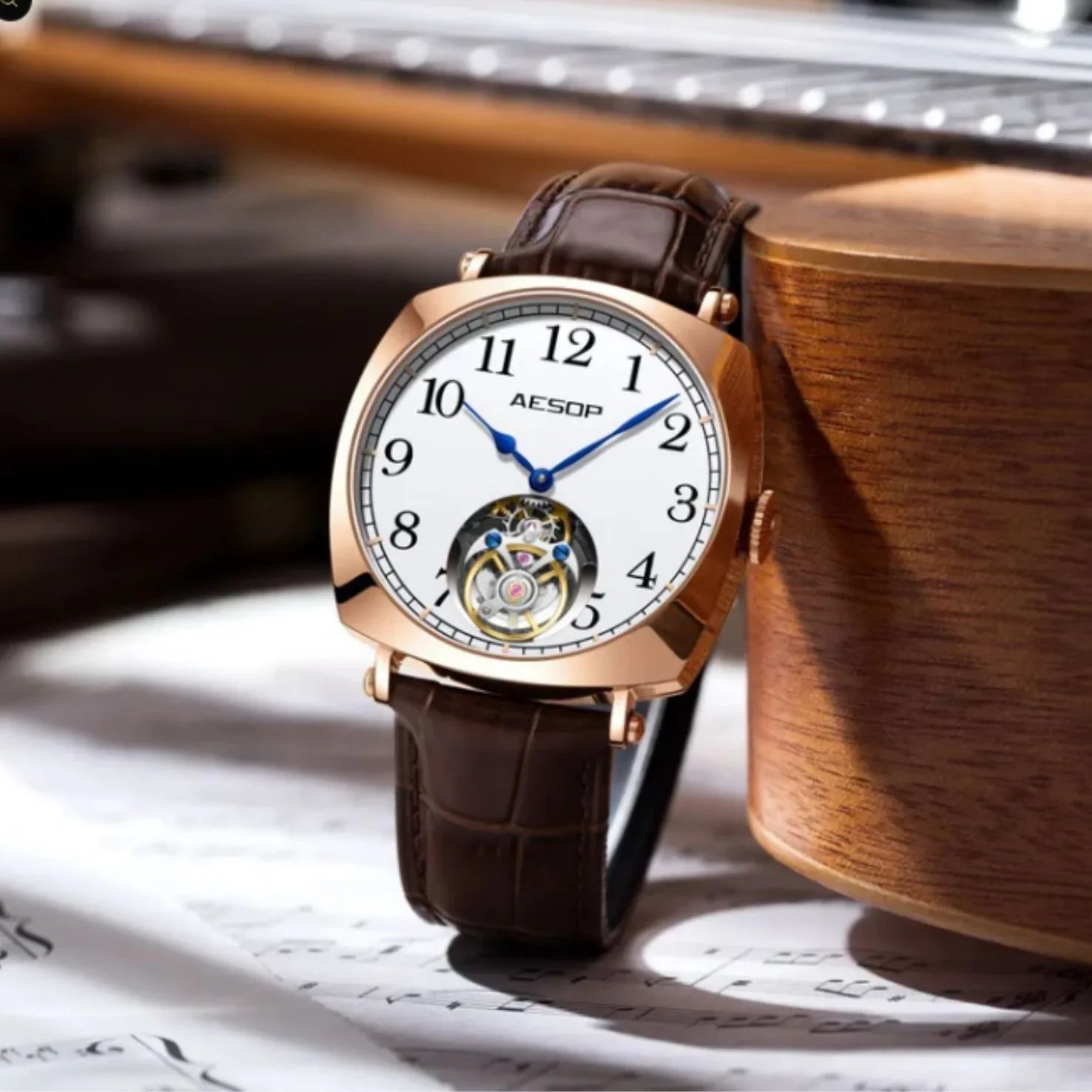 AESOP Original diamond tourbillon movement watch 7068 - DREAM WATCHES