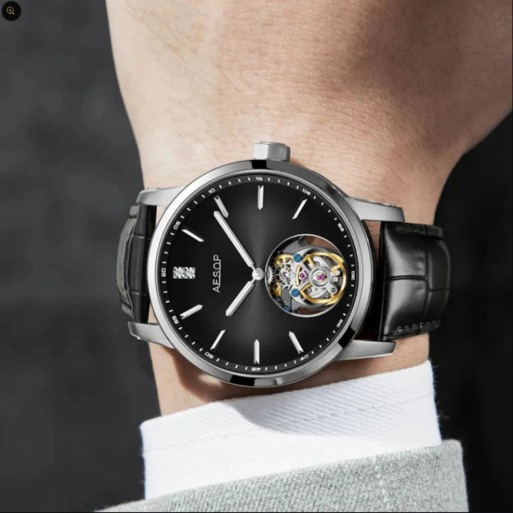 AESOP Original diamond tourbillon movement watch 7090 - DREAM WATCHES