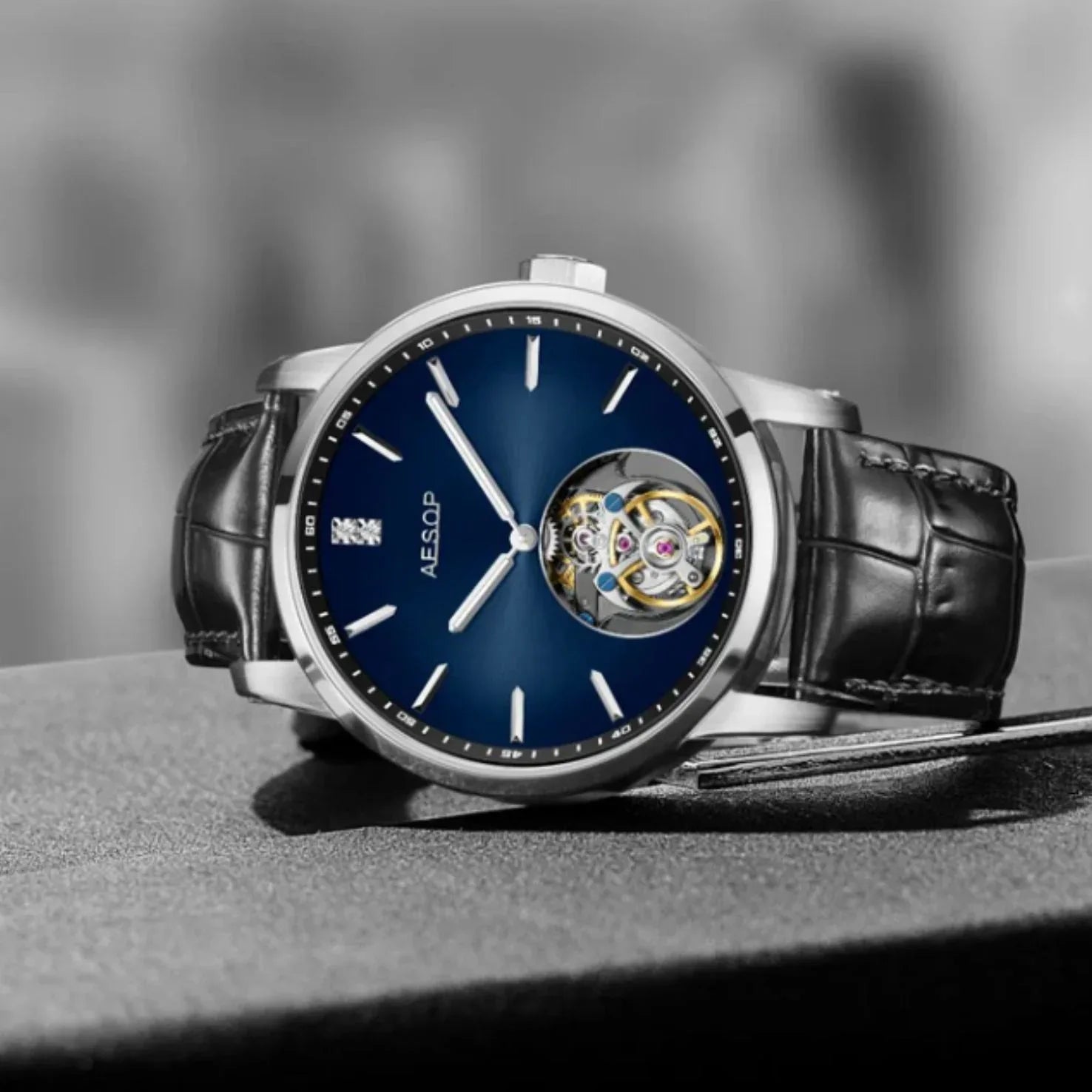 AESOP Original diamond tourbillon movement watch 7090 - DREAM WATCHES