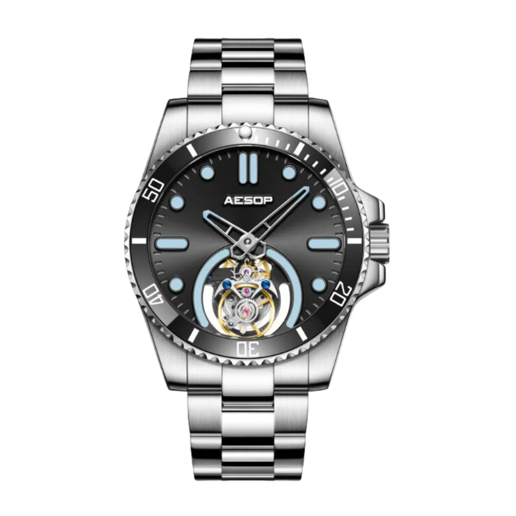 AESOP Original Tourbillon Ceramic Bezel Swiss Luminous Watch 7060 - DREAM WATCHES