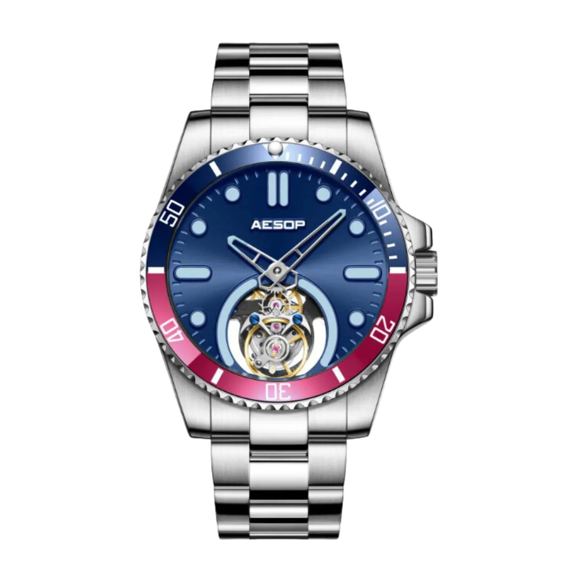 AESOP Original Tourbillon Ceramic Bezel Swiss Luminous Watch 7060 - DREAM WATCHES