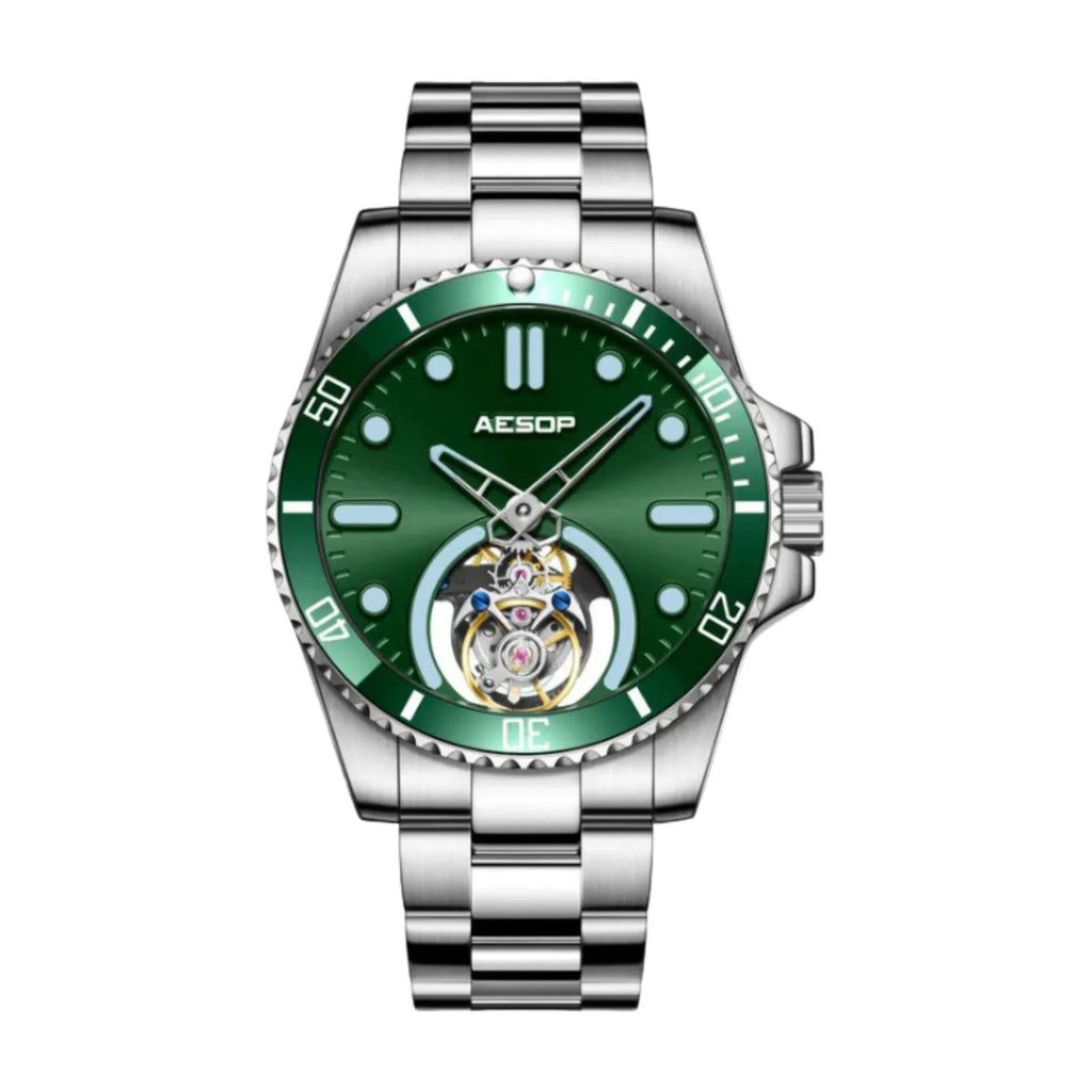 AESOP Original Tourbillon Ceramic Bezel Swiss Luminous Watch 7060 - DREAM WATCHES