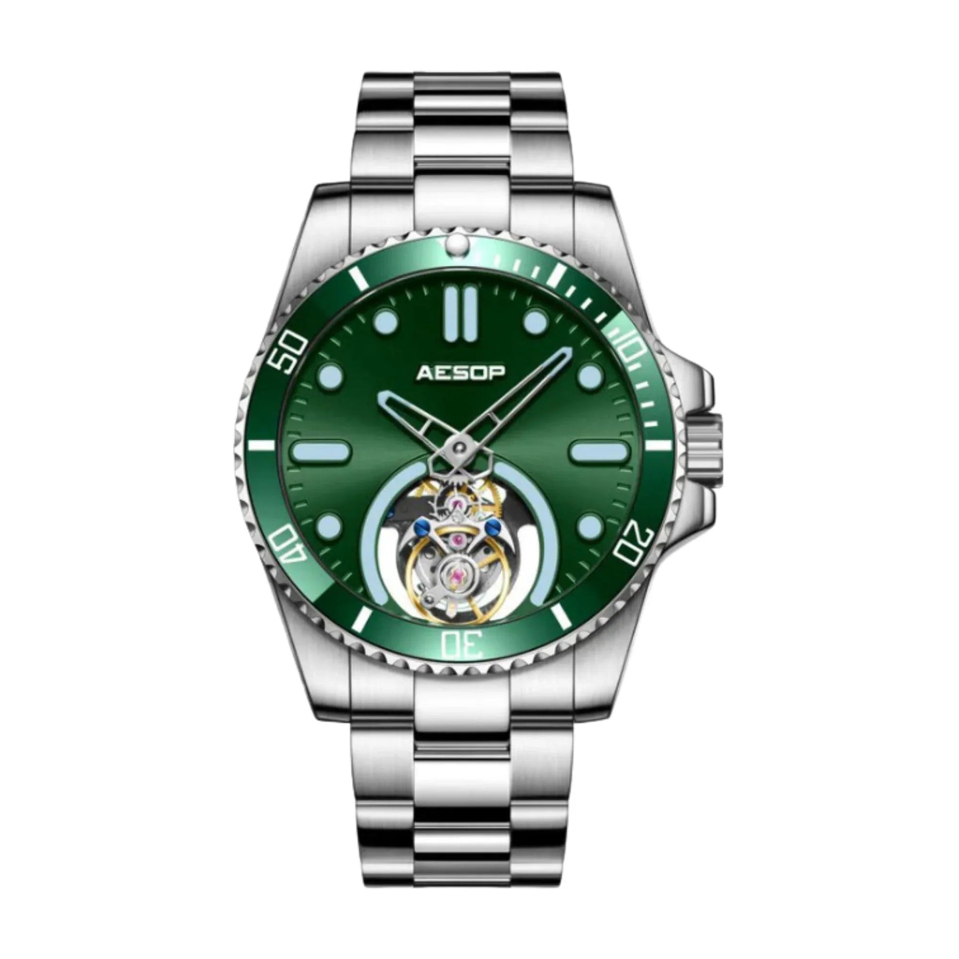 AESOP Original Tourbillon Ceramic Bezel Swiss Luminous Watch 7060 - DREAM WATCHES