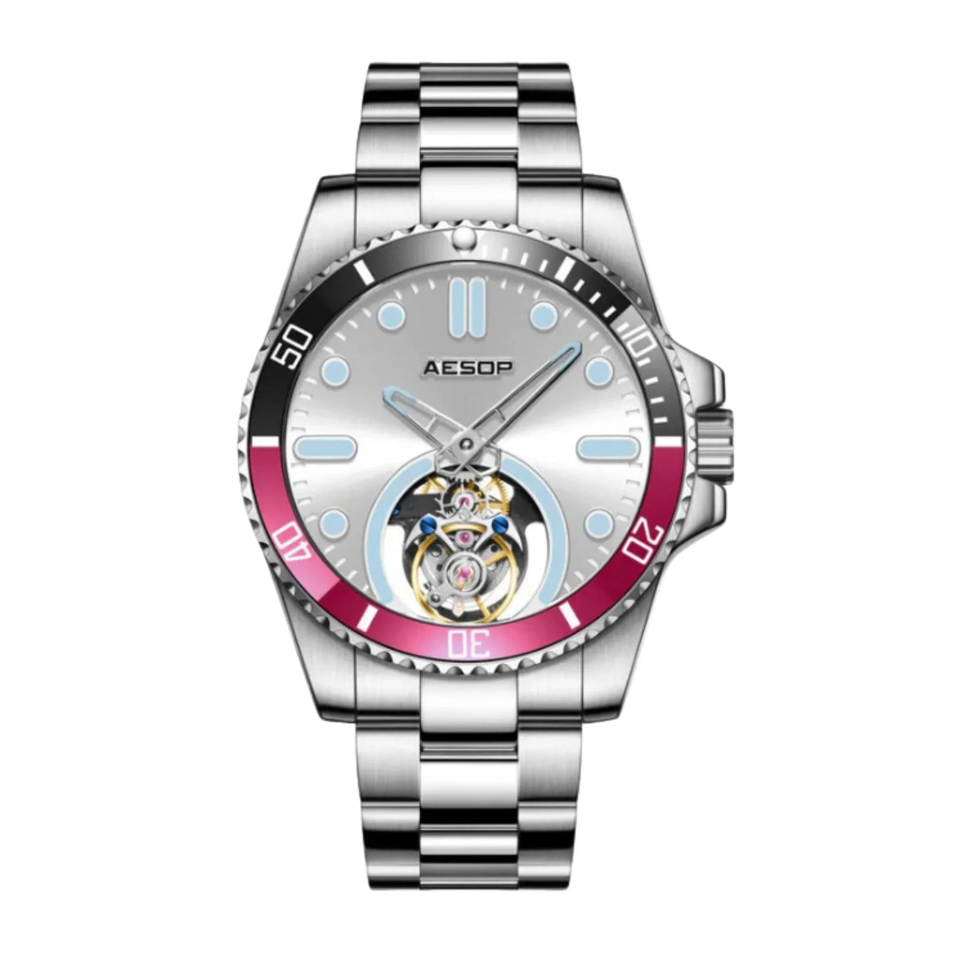AESOP Original Tourbillon Ceramic Bezel Swiss Luminous Watch 7060 - DREAM WATCHES