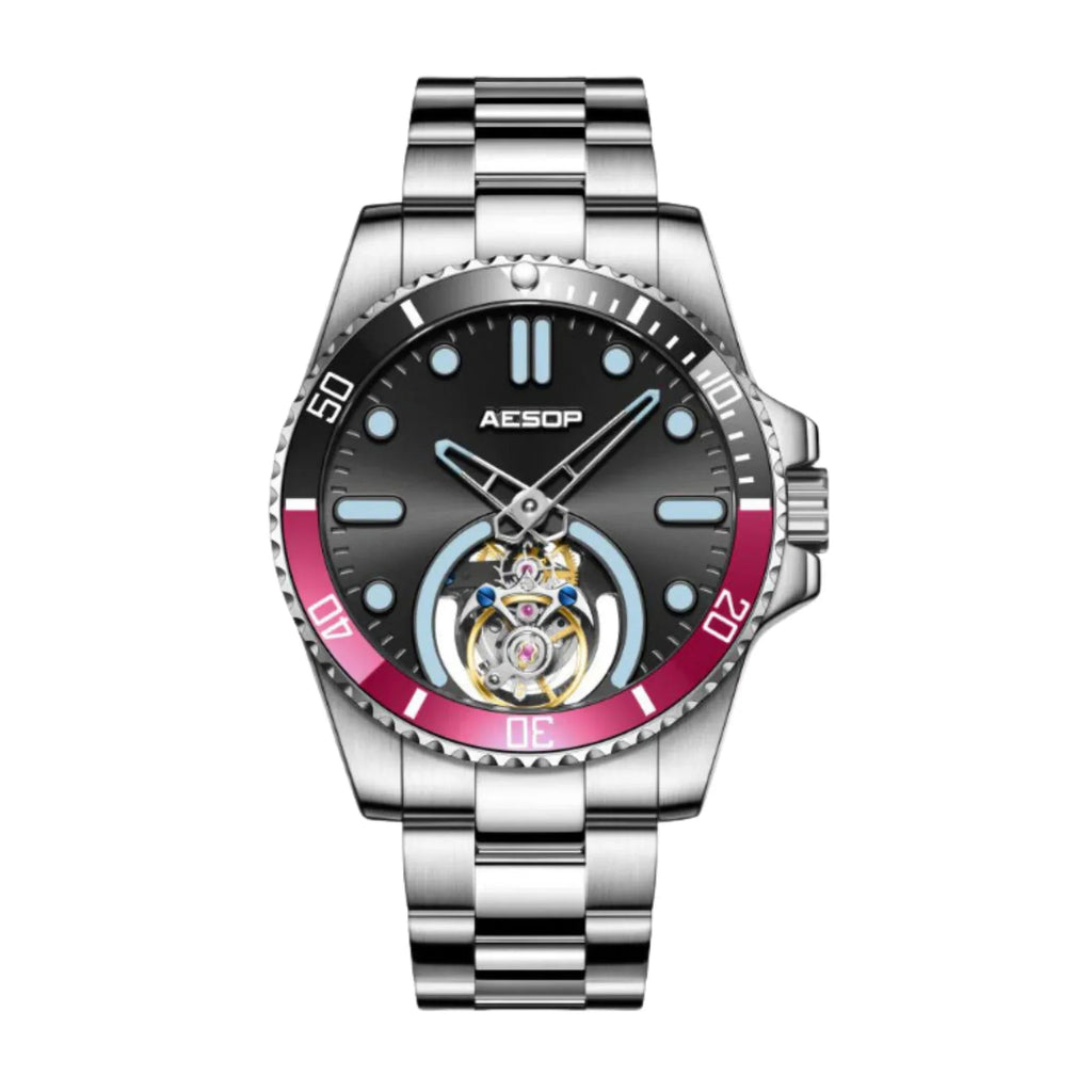 AESOP Original Tourbillon Ceramic Bezel Swiss Luminous Watch 7060 - DREAM WATCHES
