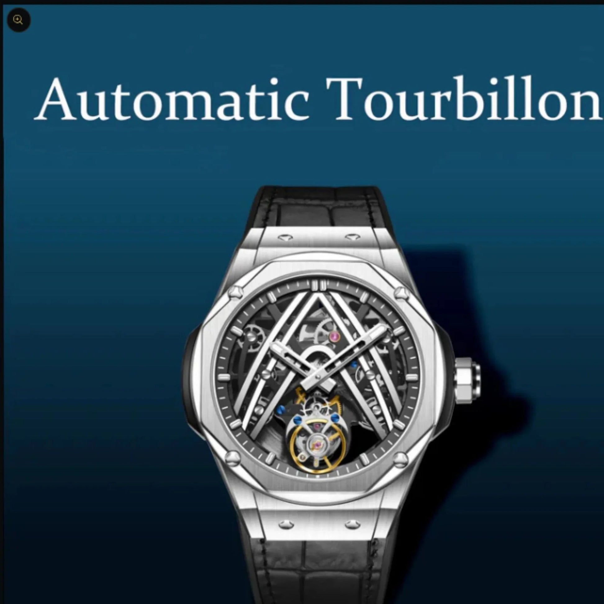 Aesop Original Tourbillon Movement U Shaped Dial Automatic Tourbillon Watch 7070 - Black Accents - DREAM WATCHES