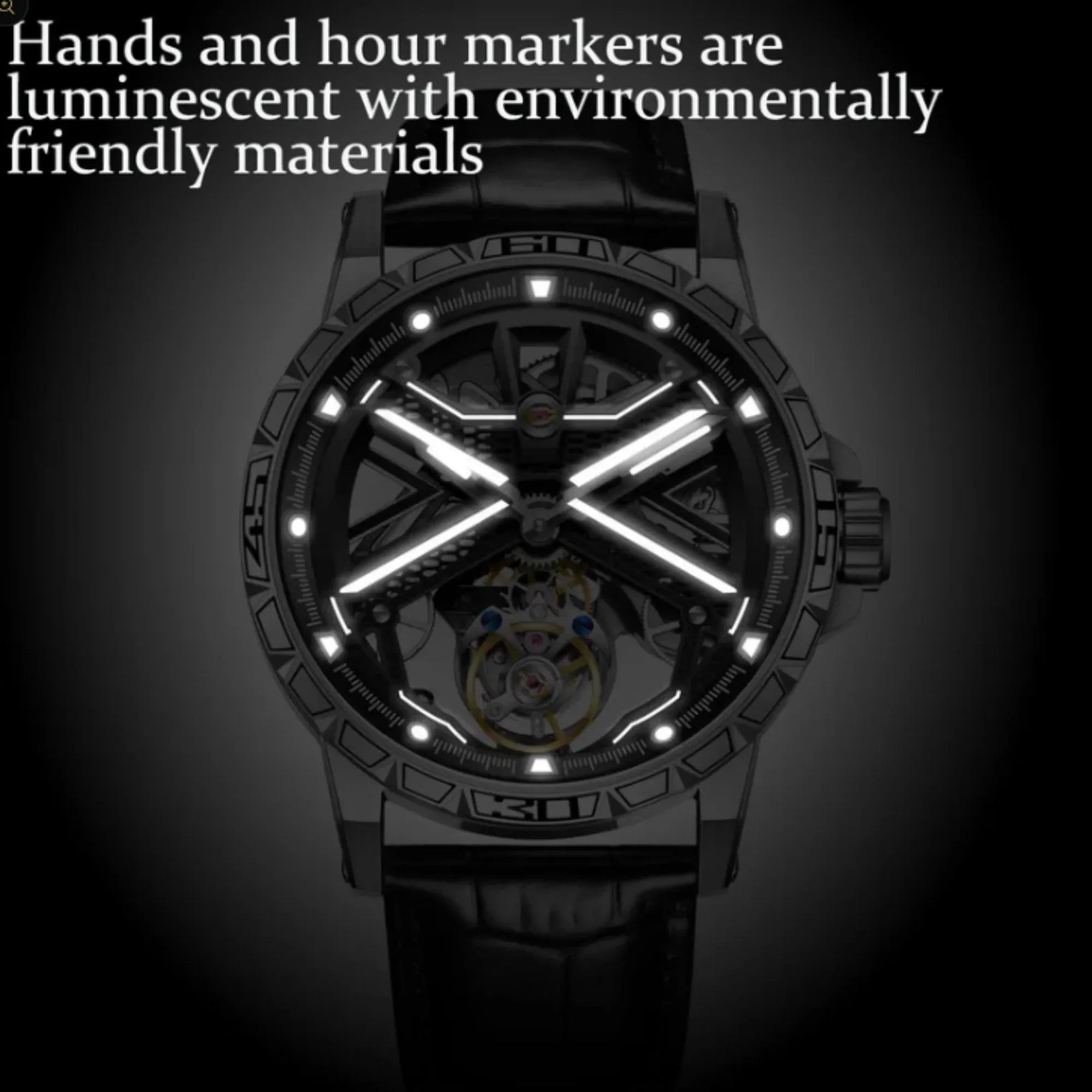 Aesop Original Tourbillon Skeleton Dial Manual Winding Mechanical Wrist Watch 7063 - DREAM WATCHES