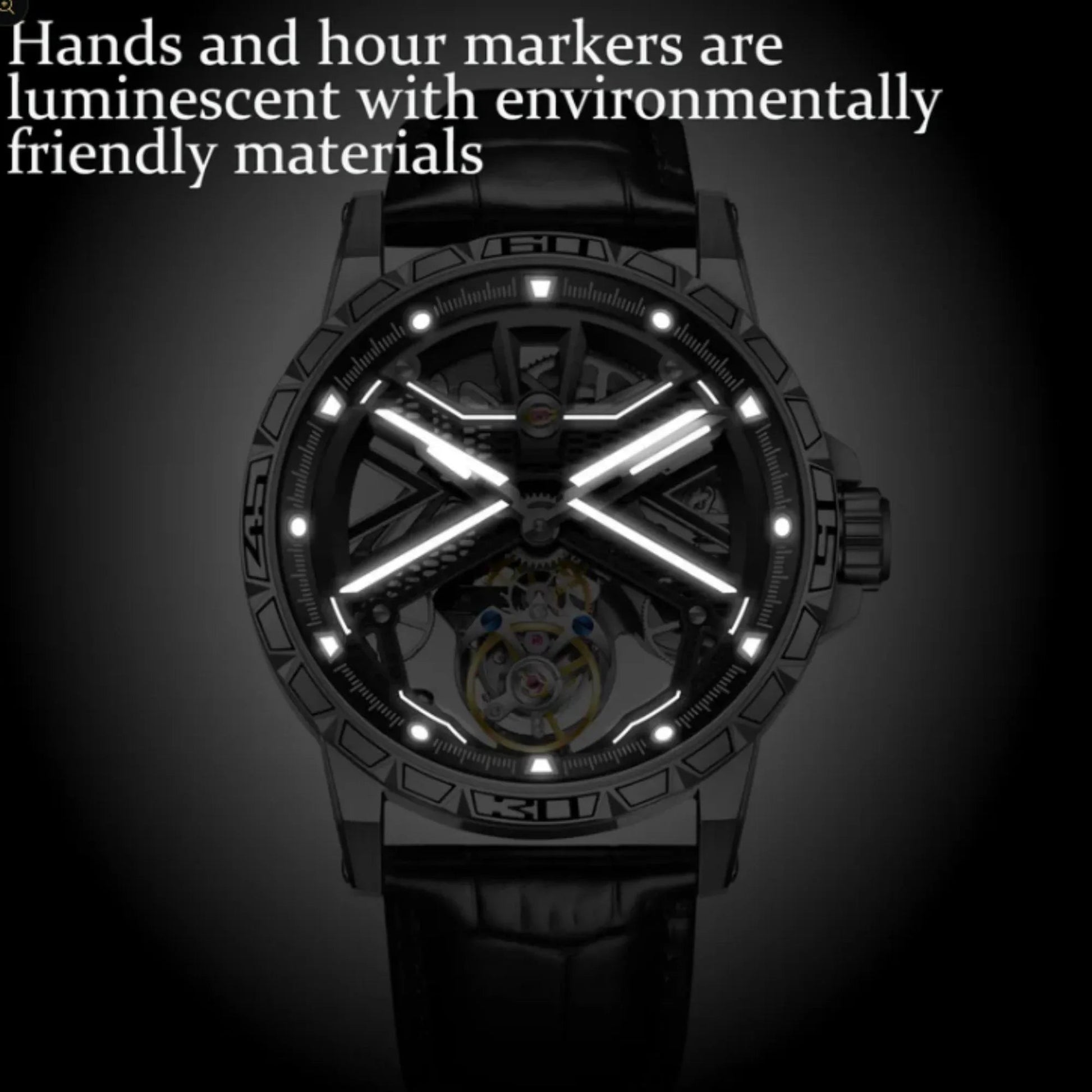 Aesop Original Tourbillon Skeleton Dial Manual Winding Mechanical Wrist Watch 7063 - DREAM WATCHES