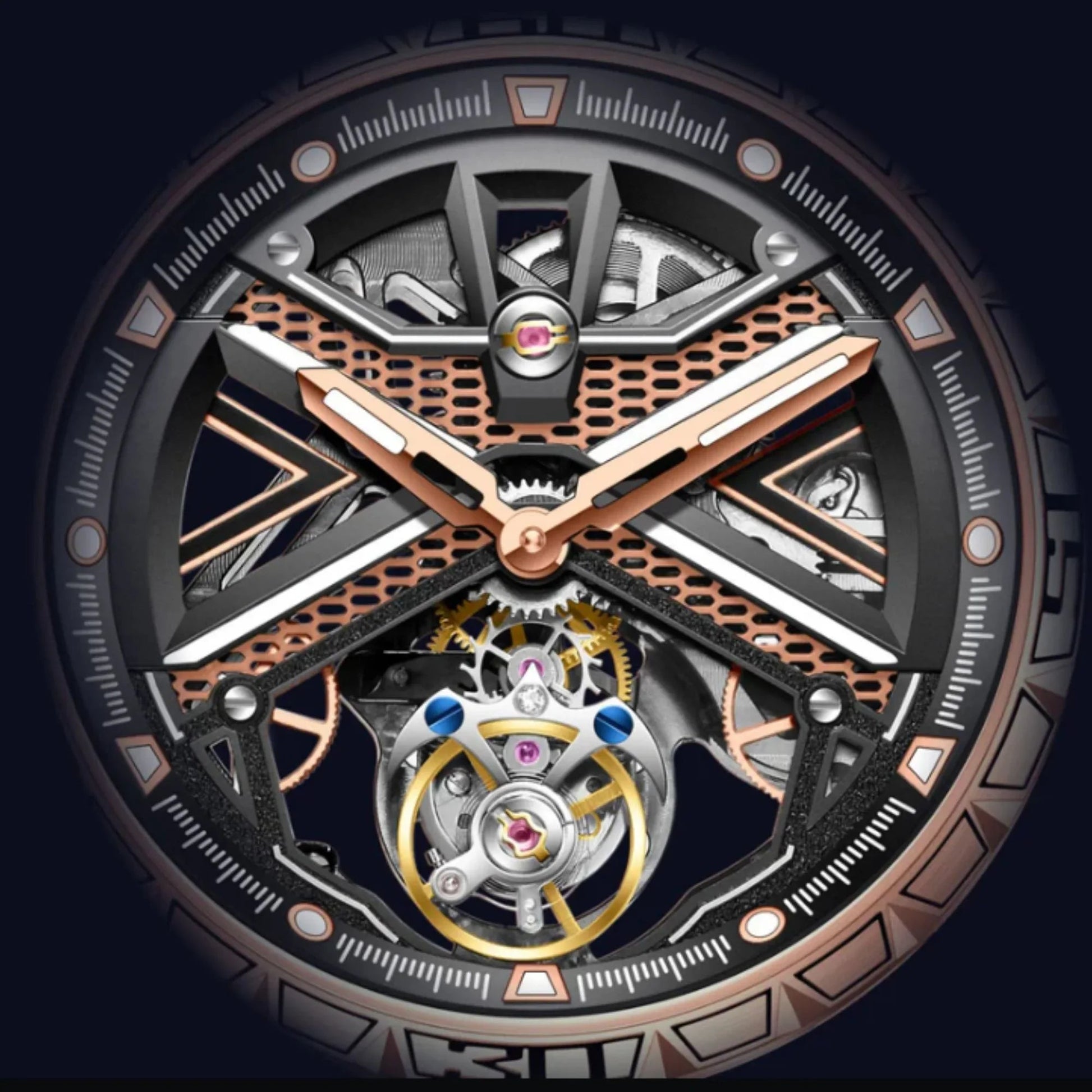 Aesop Original Tourbillon Skeleton Dial Manual Winding Mechanical Wrist Watch 7063 - DREAM WATCHES