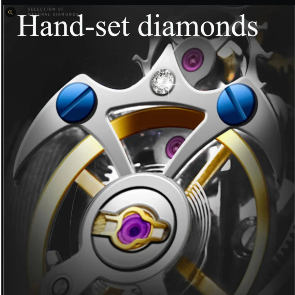 Aesop Original Tourbillon Skeleton Dial Manual Winding Mechanical Wrist Watch 7063 - DREAM WATCHES