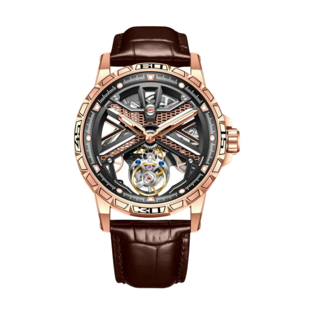 Aesop Original Tourbillon Skeleton Dial Manual Winding Mechanical Wrist Watch 7063 - DREAM WATCHES