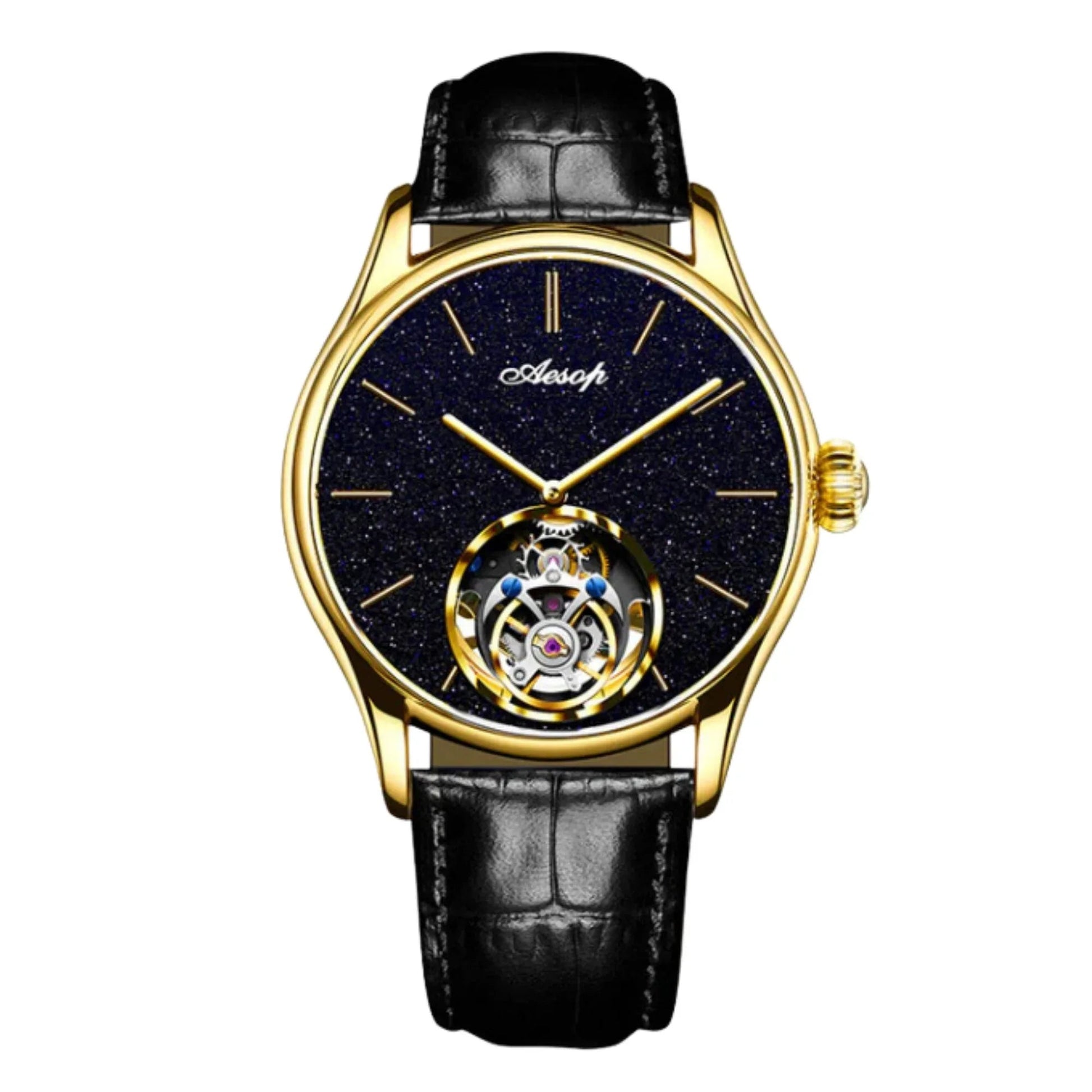 AESOP Original Tourbillon Skeleton Movement Watch 7050 - DREAM WATCHES