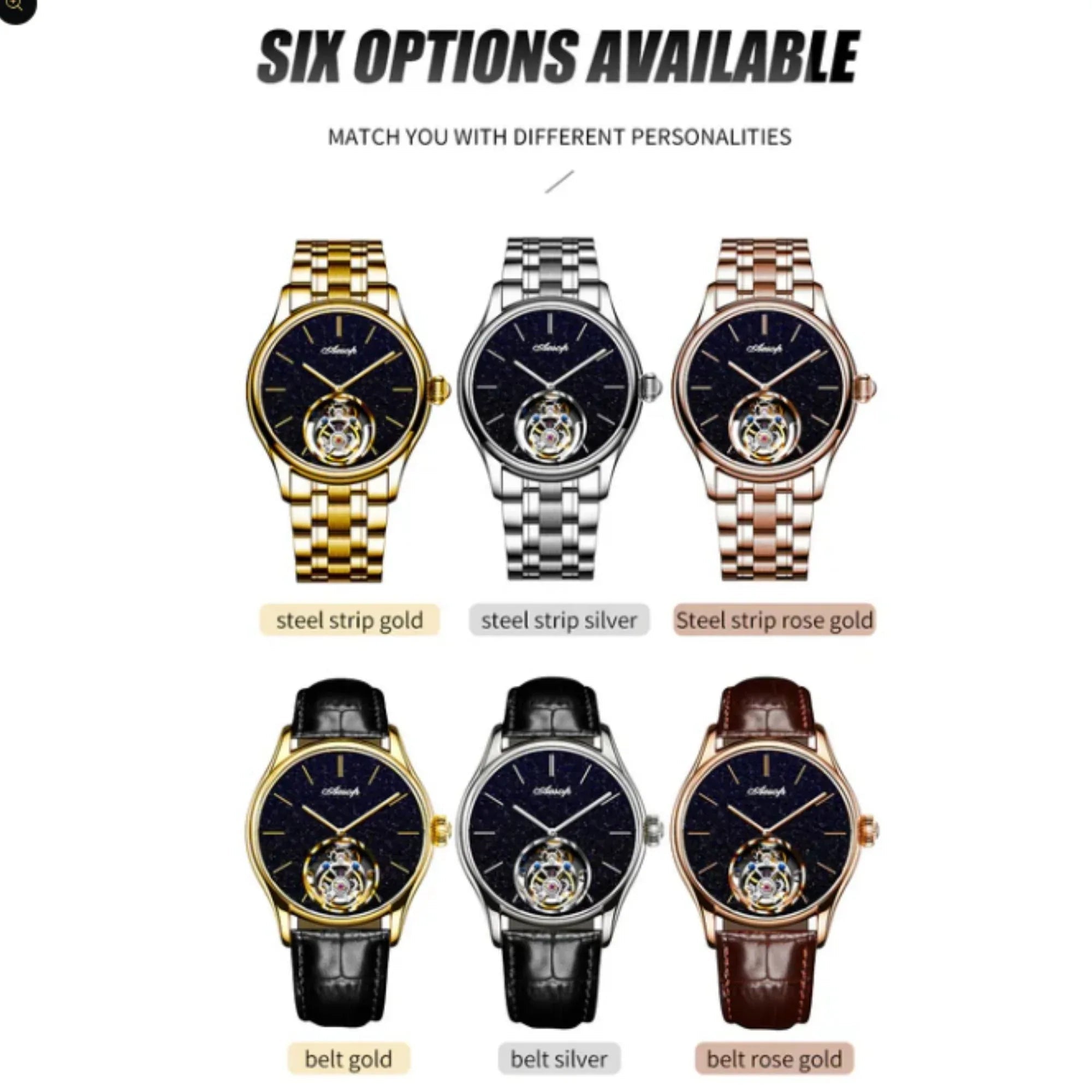 AESOP Original Tourbillon Skeleton Movement Watch 7050 - DREAM WATCHES