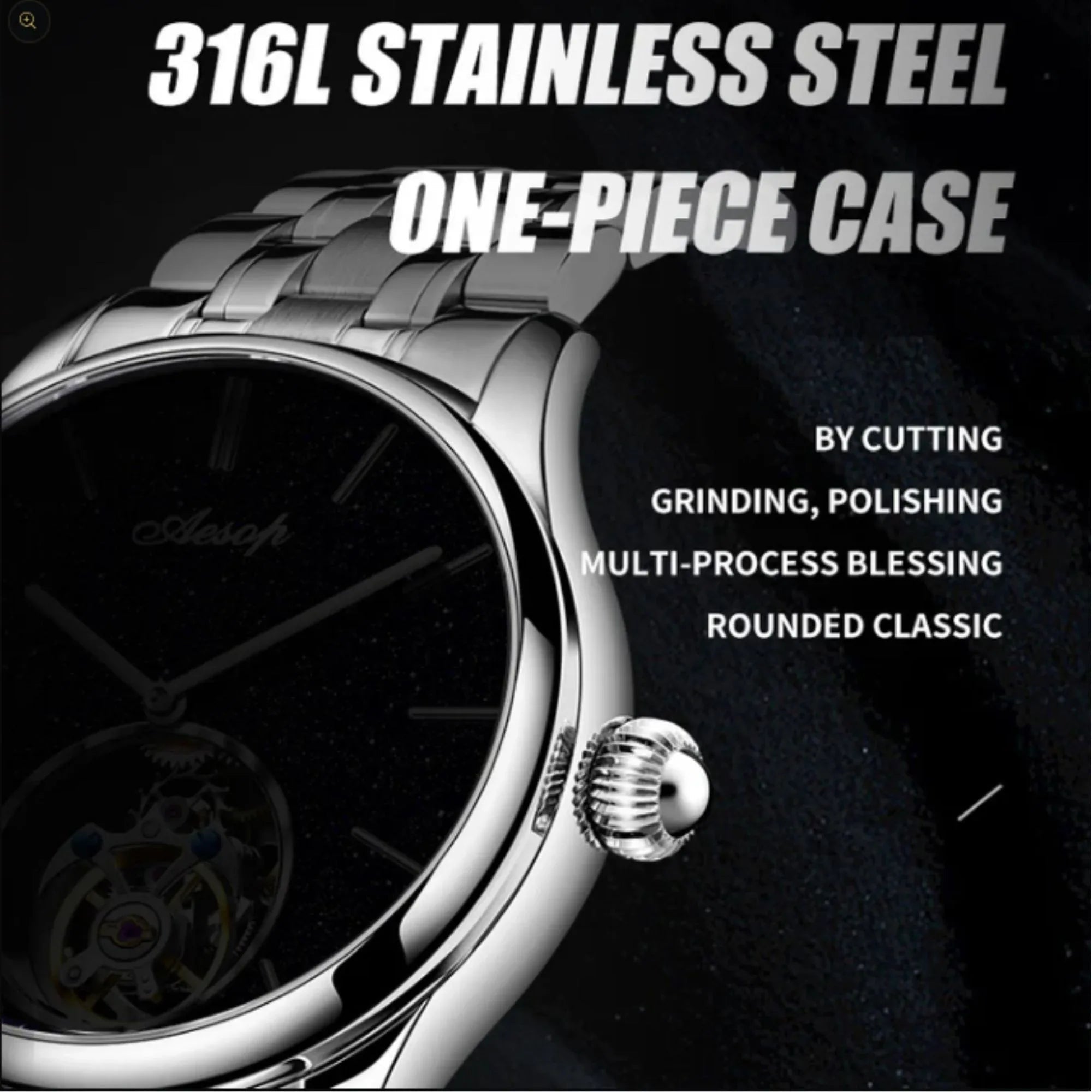 AESOP Original Tourbillon Skeleton Movement Watch 7050 - DREAM WATCHES