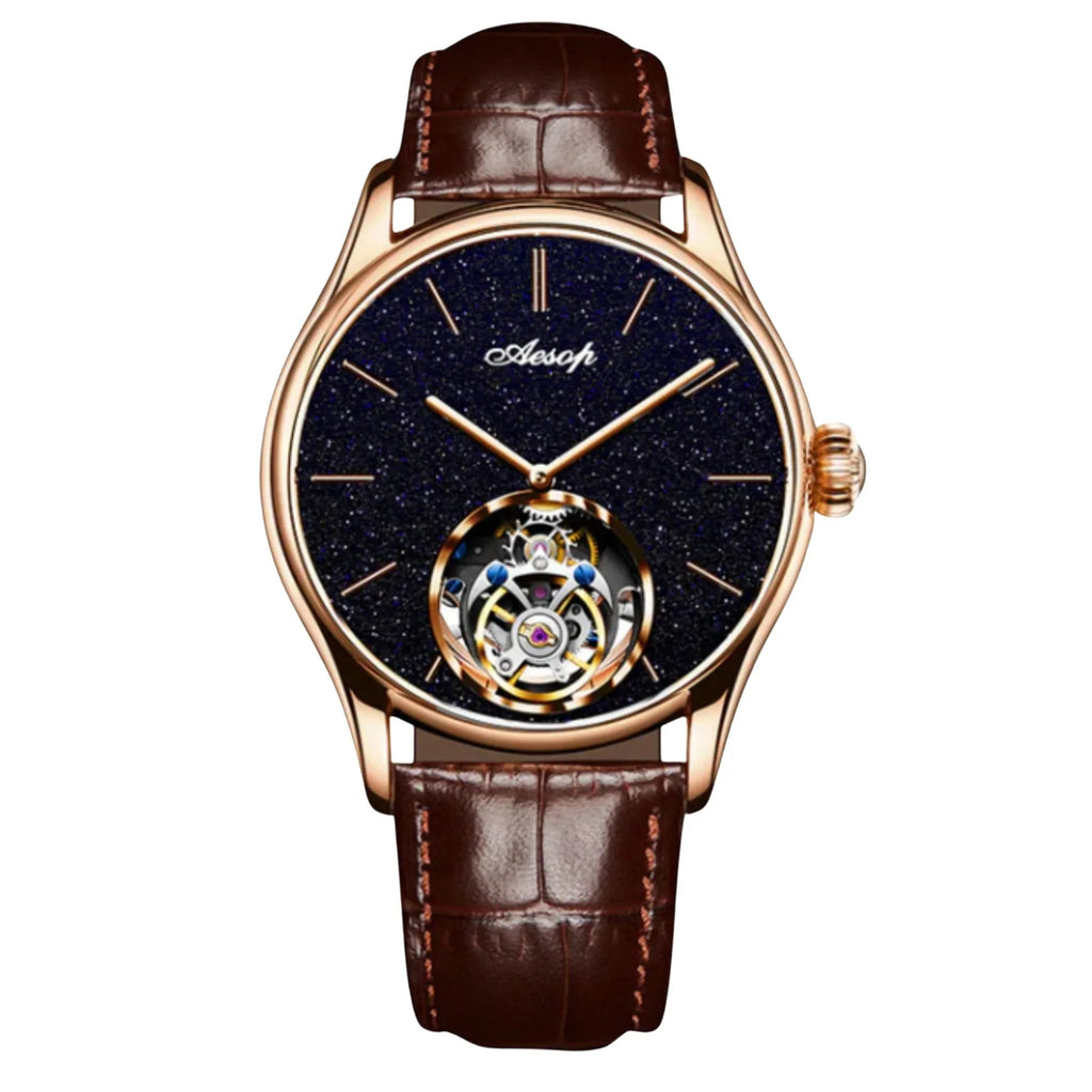 AESOP Original Tourbillon Skeleton Movement Watch 7050 - DREAM WATCHES