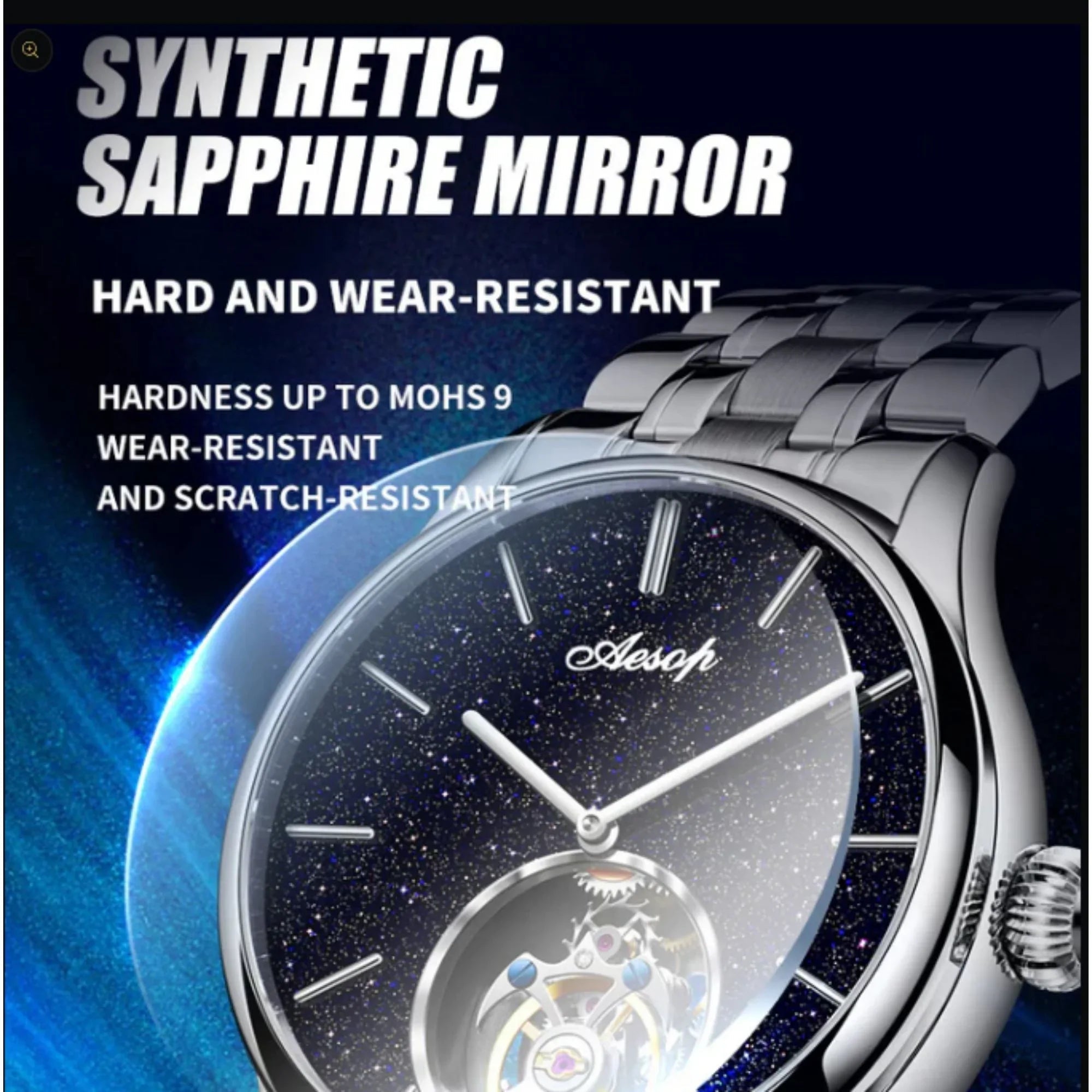 AESOP Original Tourbillon Skeleton Movement Watch 7050 - DREAM WATCHES