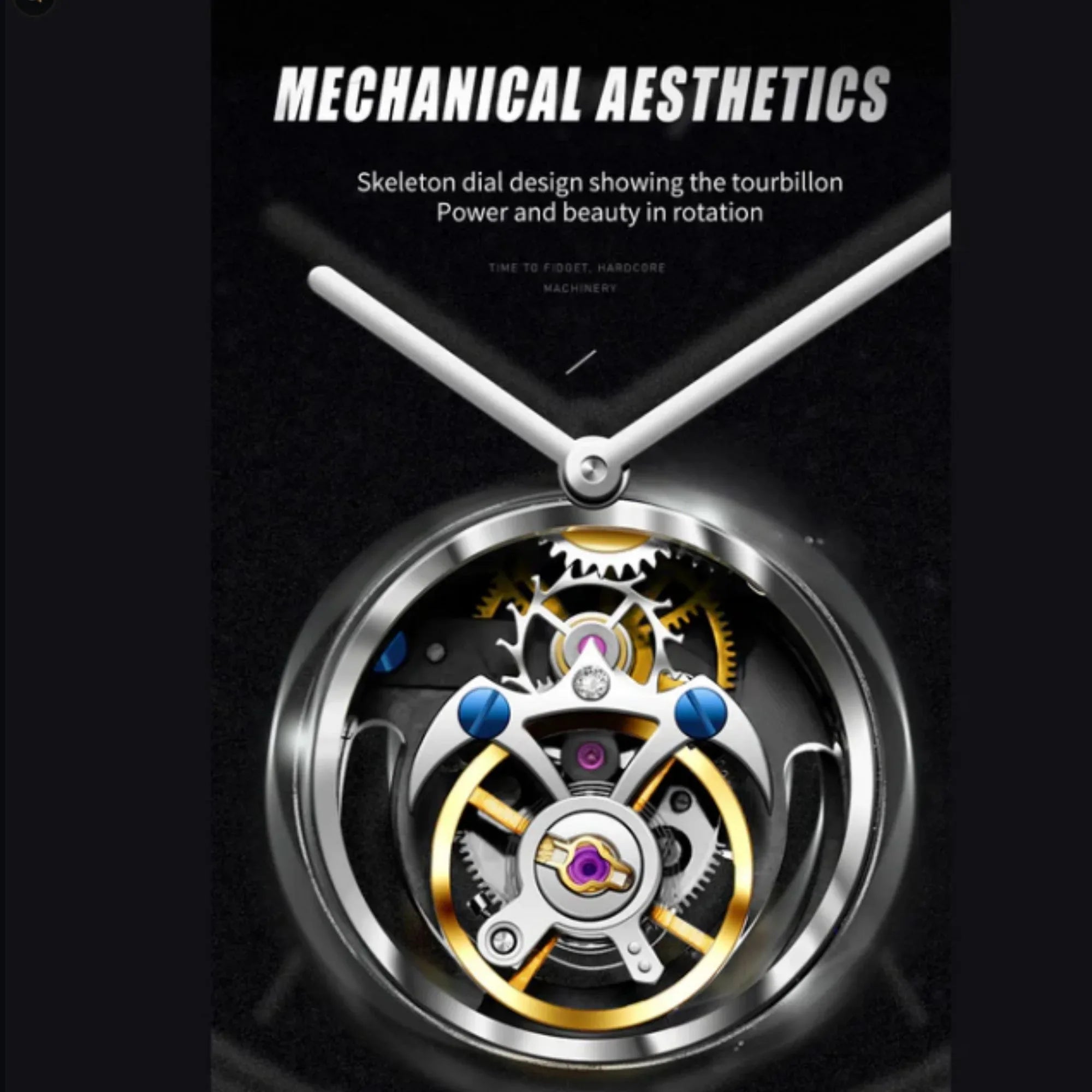 AESOP Original Tourbillon Skeleton Movement Watch 7050 - DREAM WATCHES