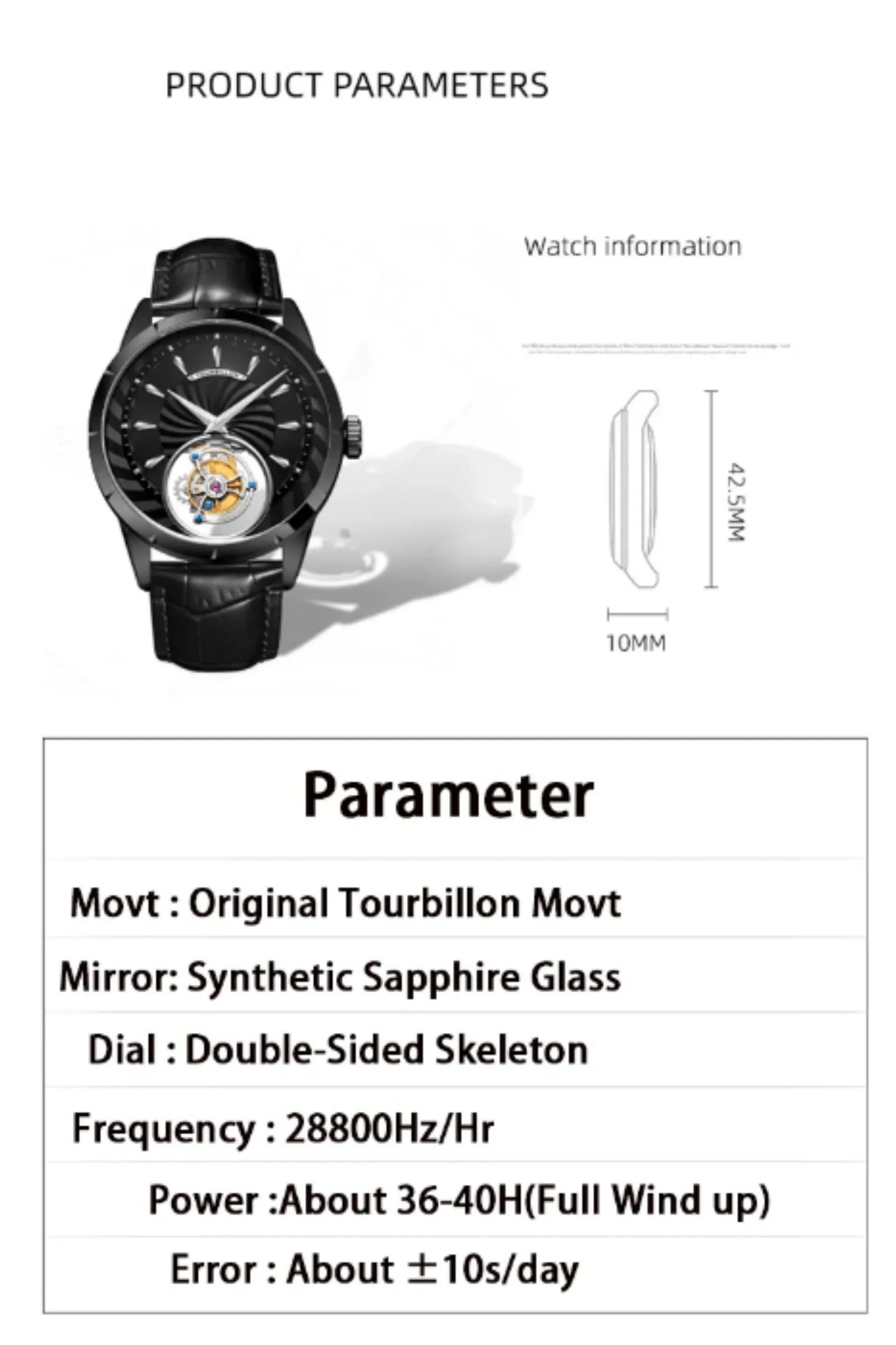 AESOP Original Tourbillon Sun Flower watch 7019 - DREAM WATCHES