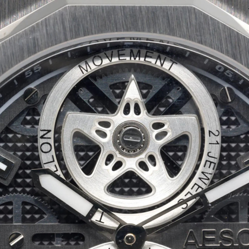 AESOP Skeleton tourbillon movement mechanical men watch 7092 - DREAM WATCHES