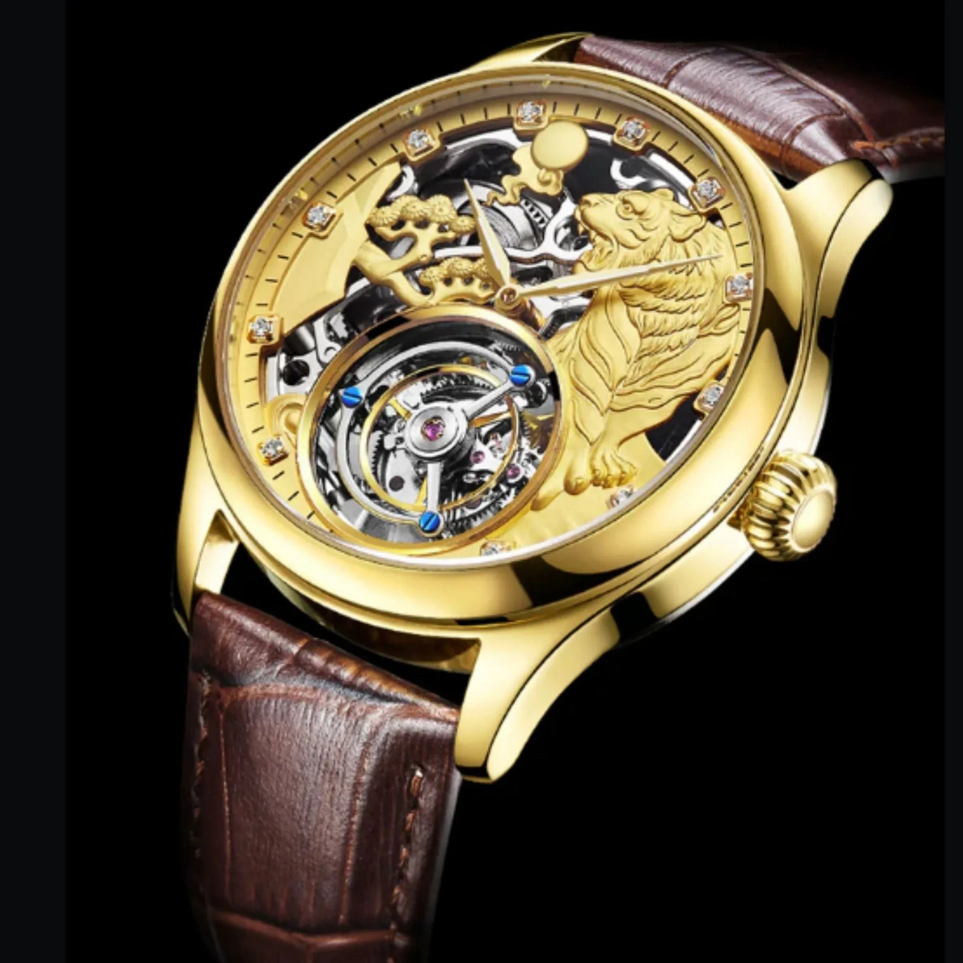 AESOP Zodiac Tourbillon Tiger Watch 7013 - DREAM WATCHES