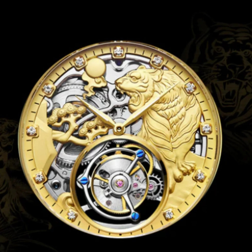AESOP Zodiac Tourbillon Tiger Watch 7013 - DREAM WATCHES
