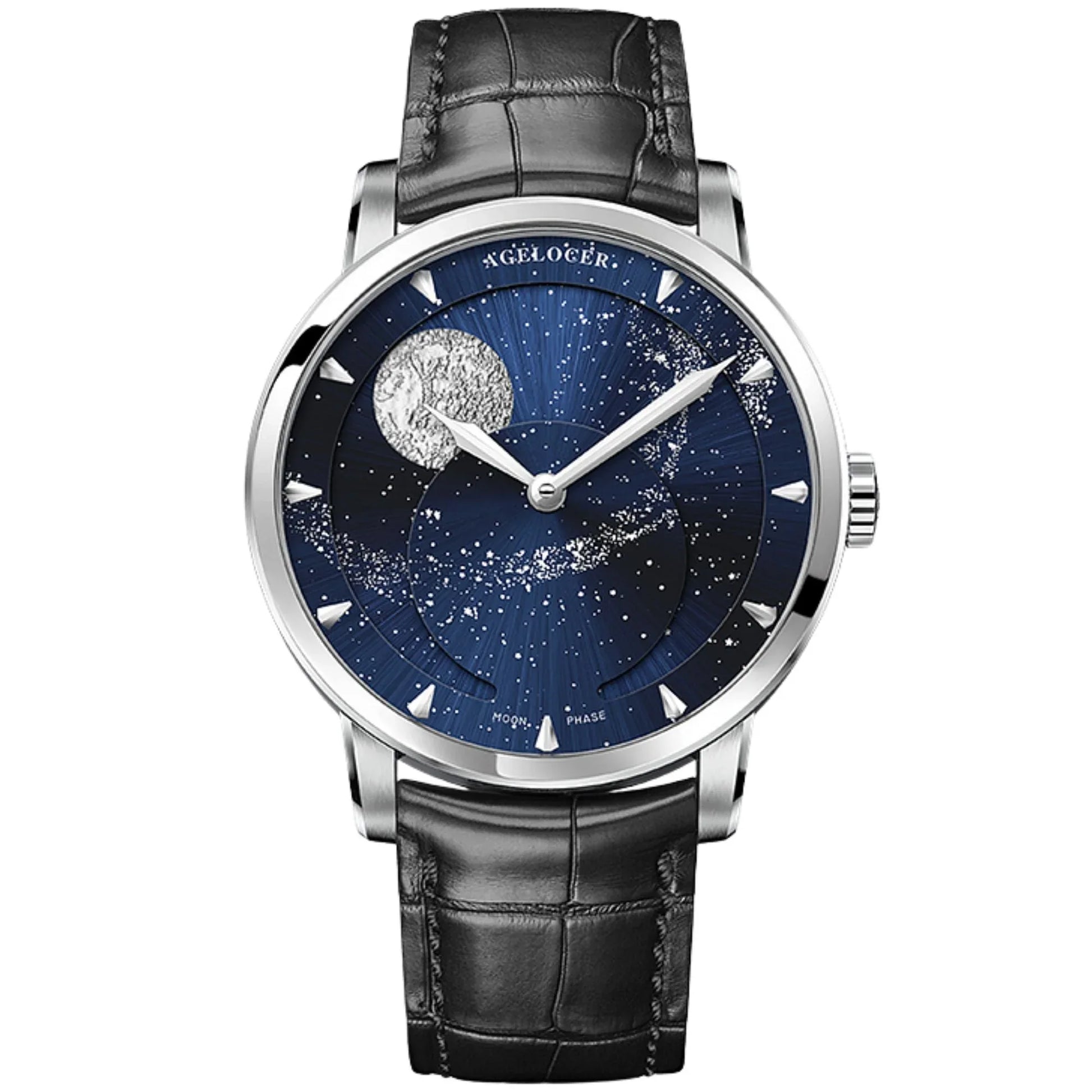 Agelocer Astronomer Men's Automatic Mechanical Glaxy Moonphase Watch - DREAM WATCHES